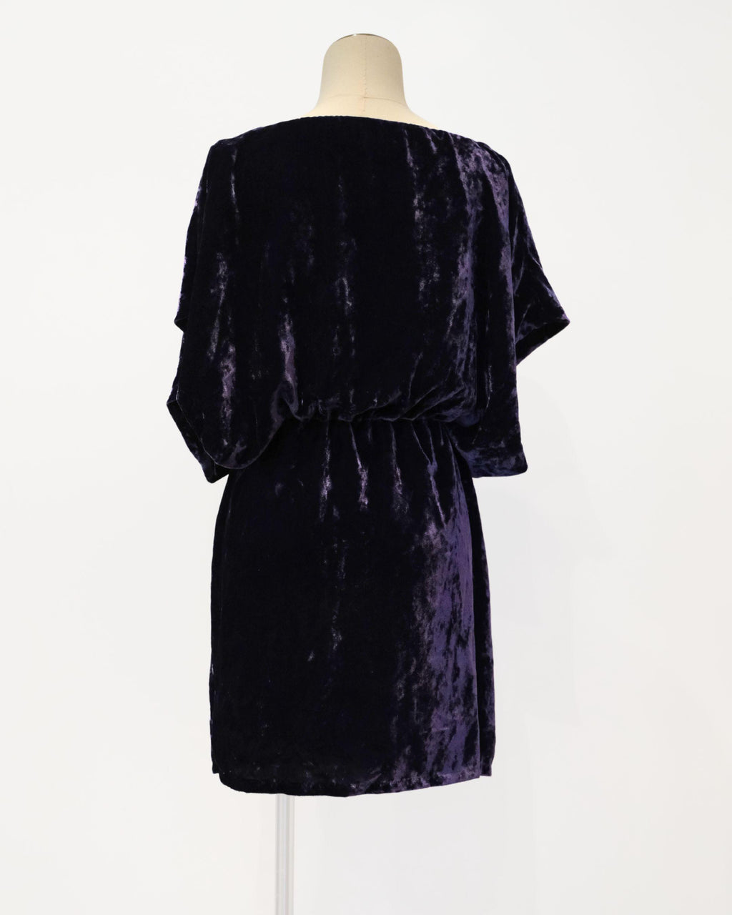 PRE-LOVED / Deryn Schmidt - Velvet Grape Batwing Mini Dress - Sz 12