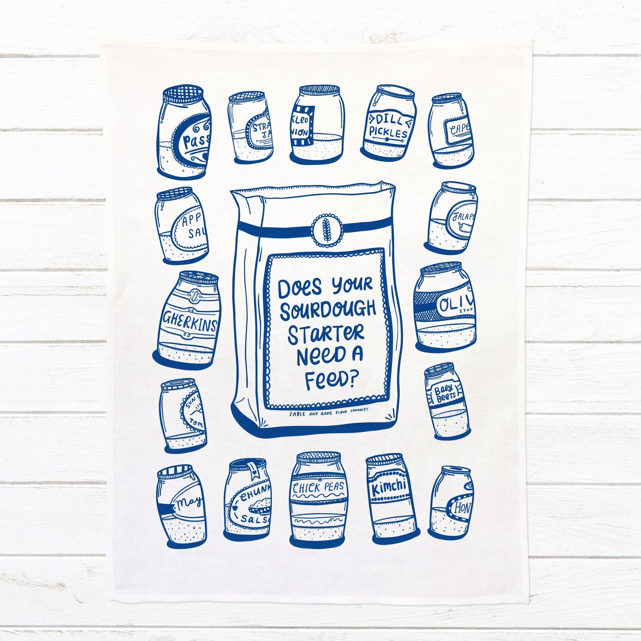 100% Linen Tea Towel - Does Your Sourdough Starter Need A Feed?