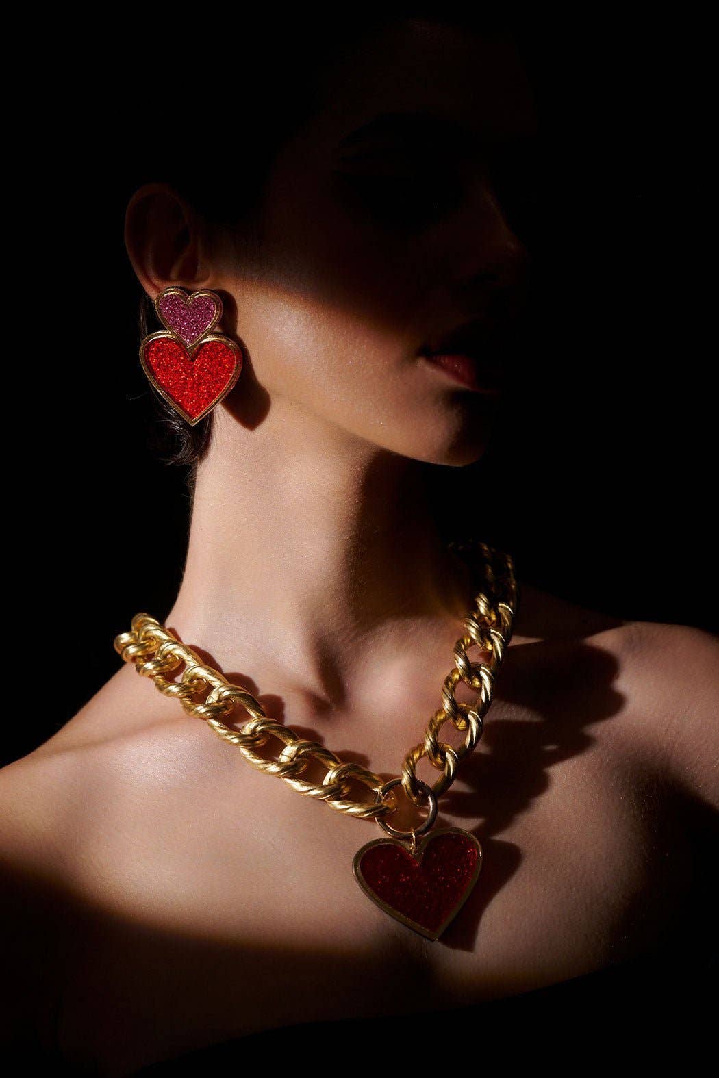 Deep heart Choker Necklace