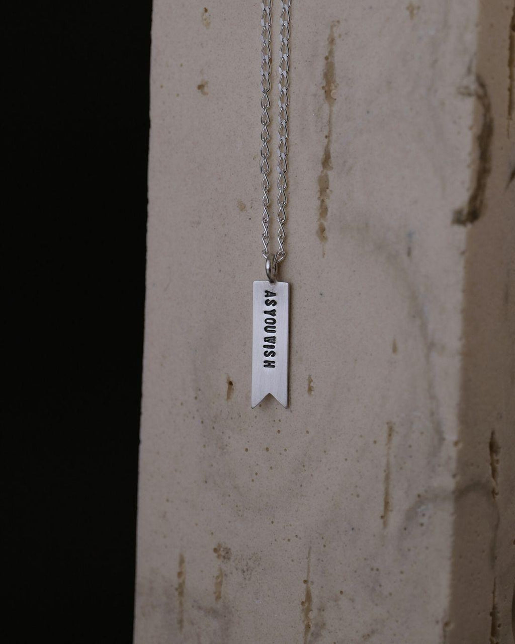 Silver Custom Pennant Necklace - Swallow Tail [Made To Order]