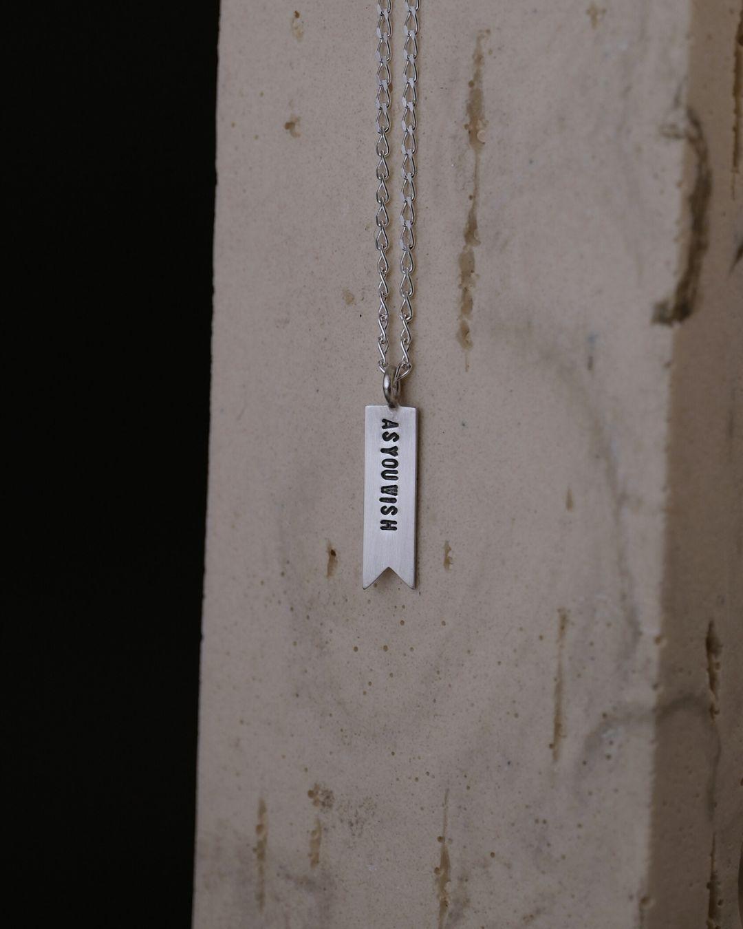 Silver Custom Pennant Necklace - Swallow Tail [Made To Order]