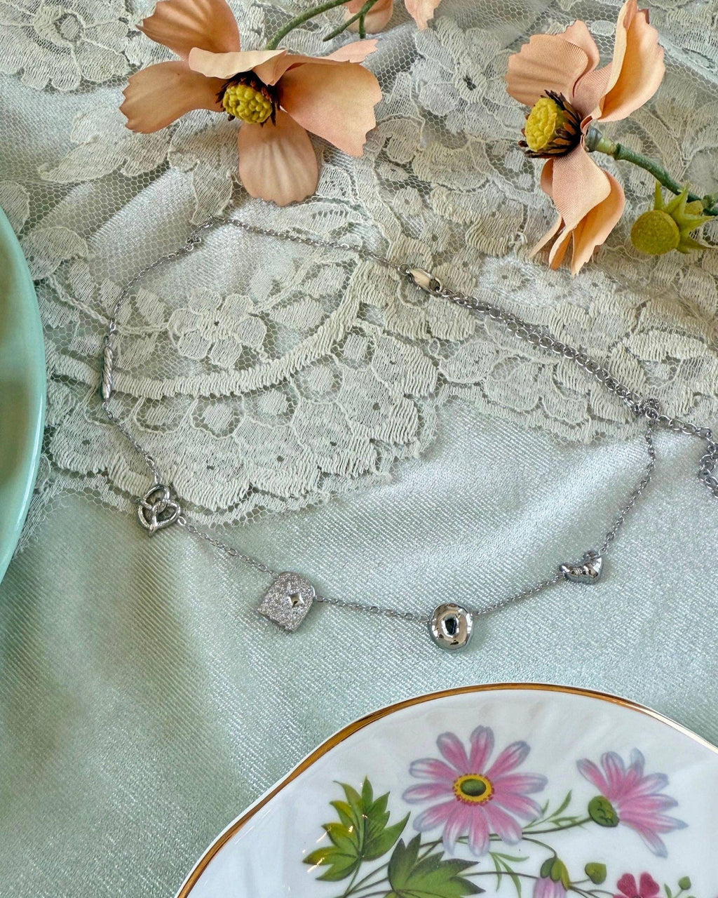 Charm Necklace - Silver Bakery Goods