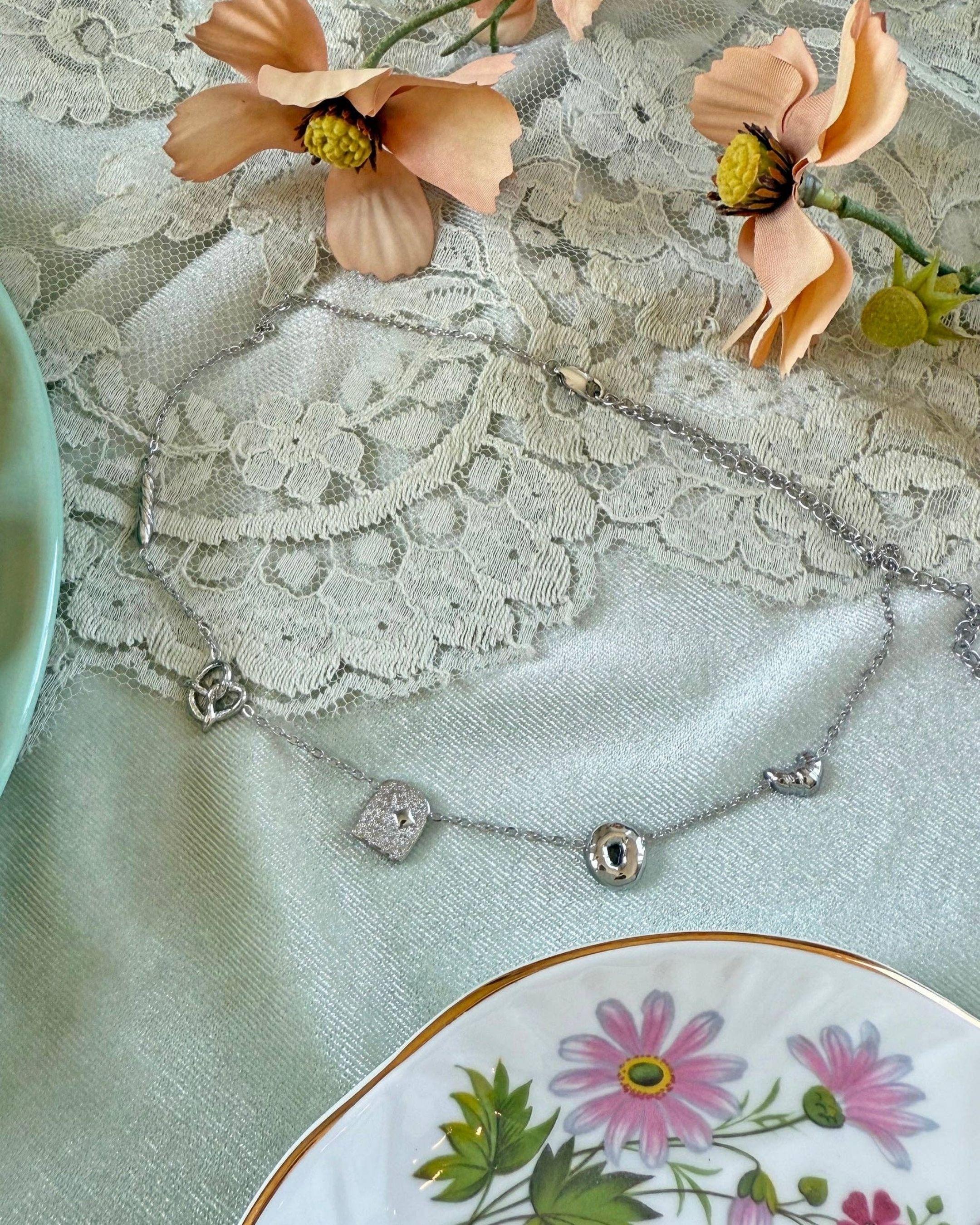 Charm Necklace - Silver Bakery Goods