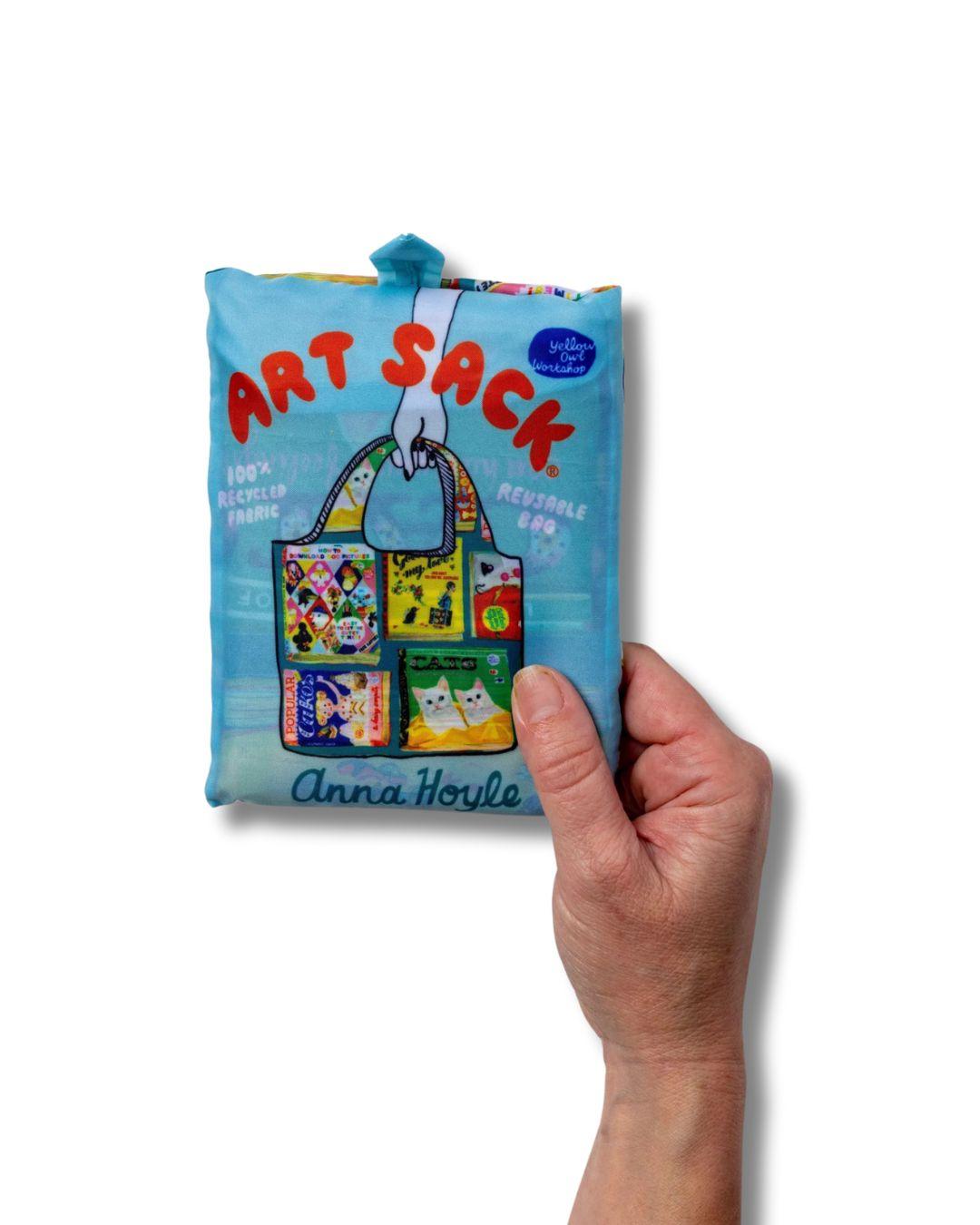 Art Sack Recycled Shopping Bag - Useless Books - Anna Hoyle