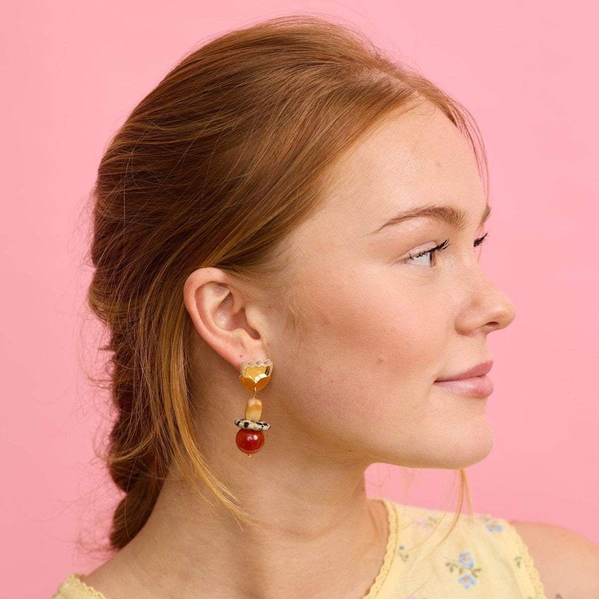 Clio Tulip Earrings - Gold