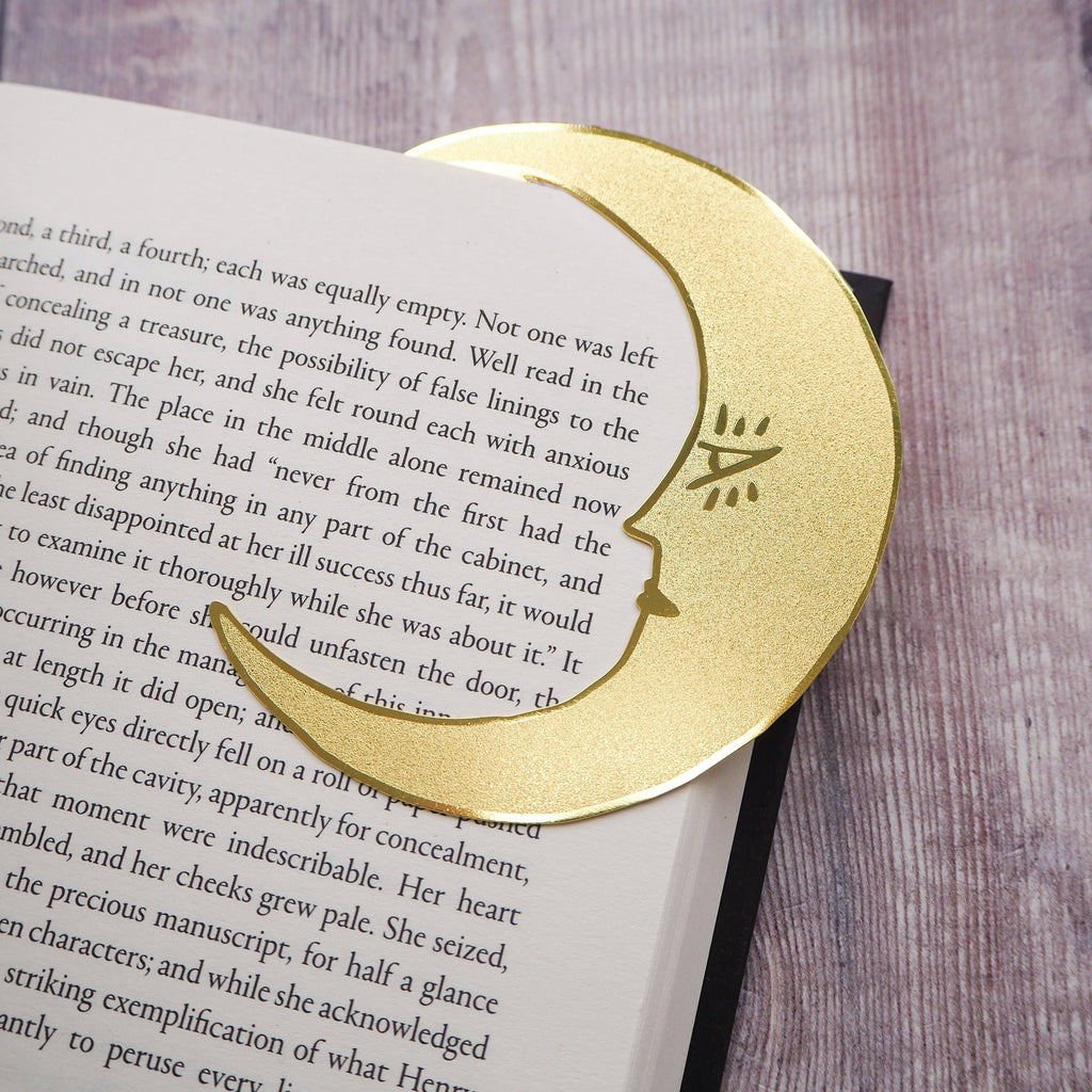 Brass Bookmark - Midnight Readers Club Moon