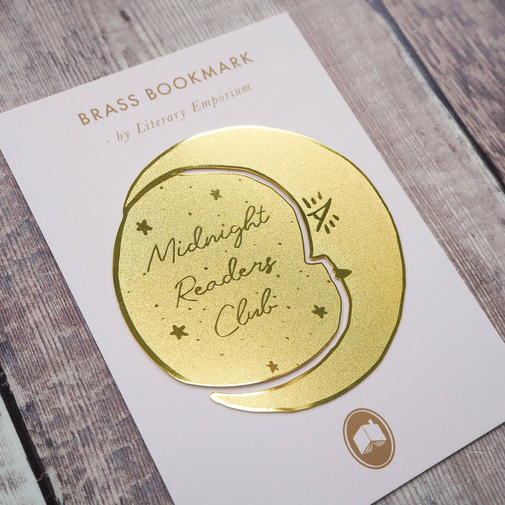 Brass Bookmark - Midnight Readers Club Moon
