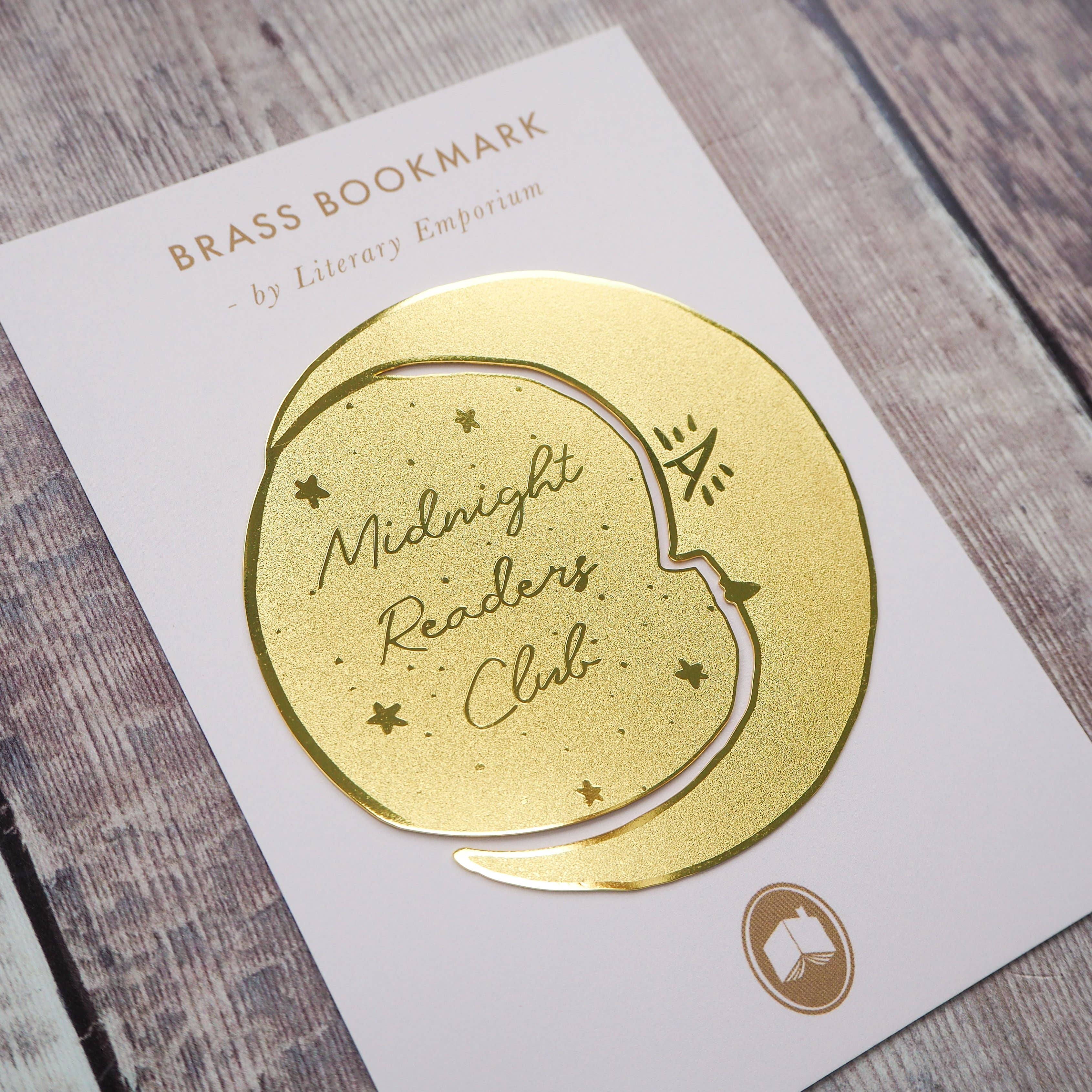 Brass Bookmark - Midnight Readers Club Moon