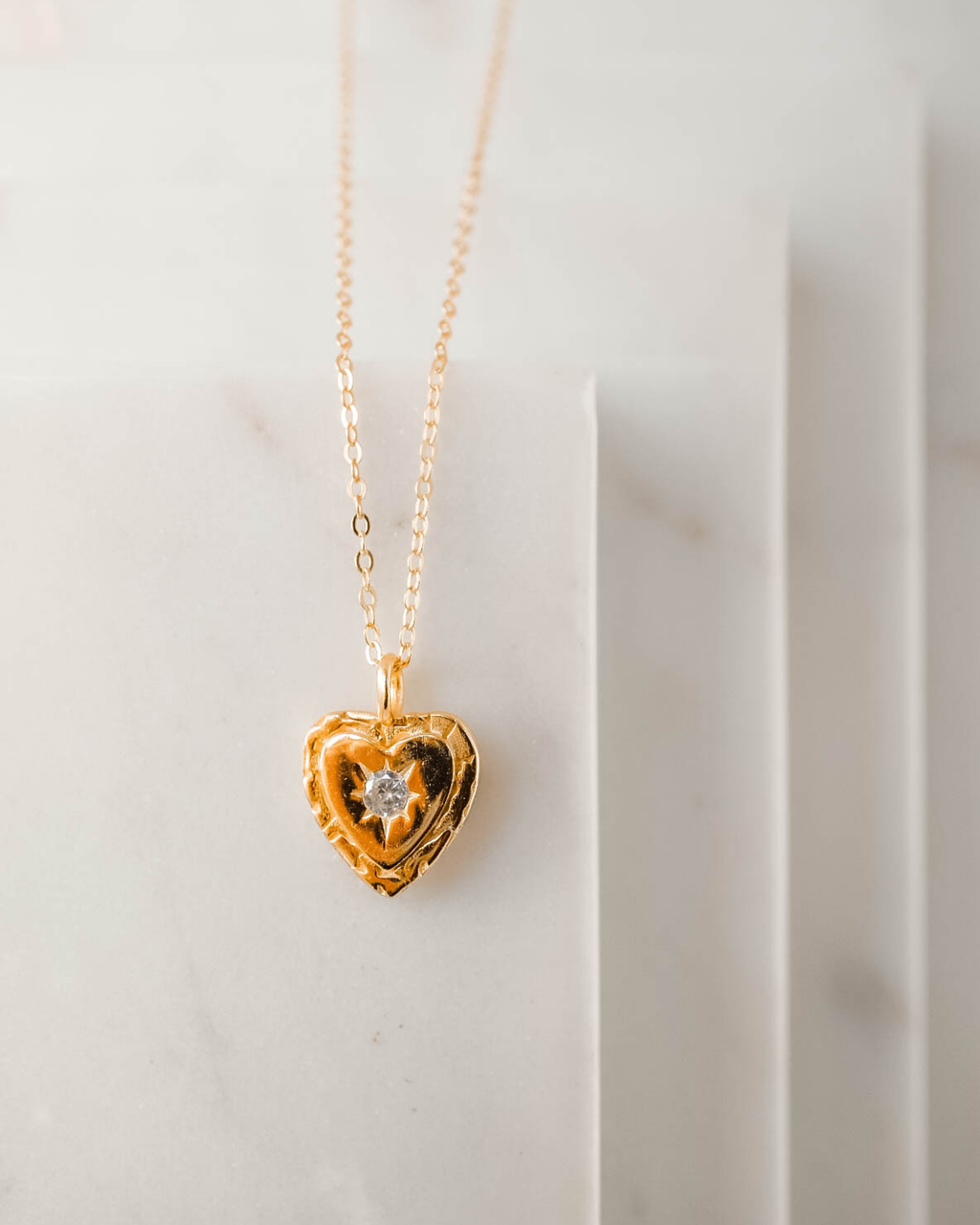I Heart You Necklace - Gold
