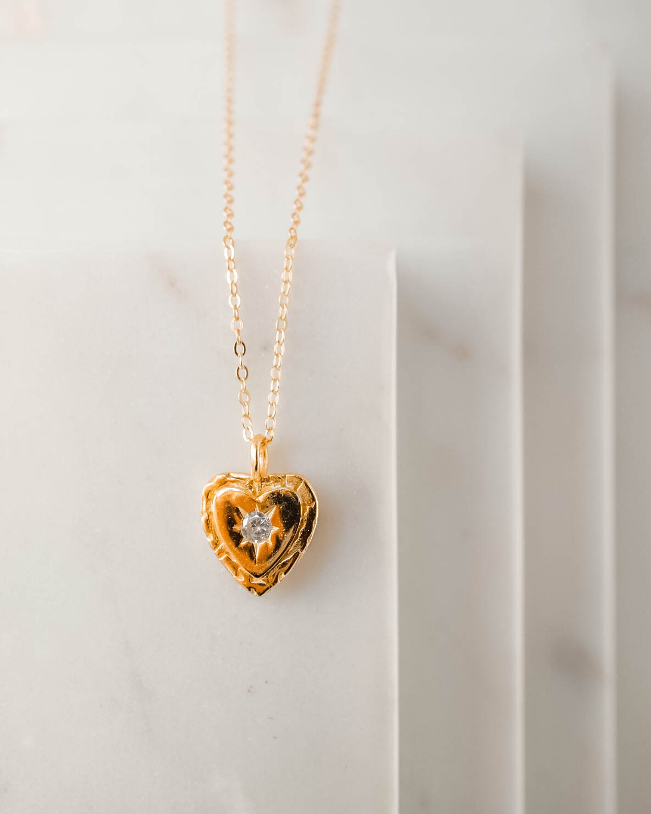 I Heart You Necklace - Gold