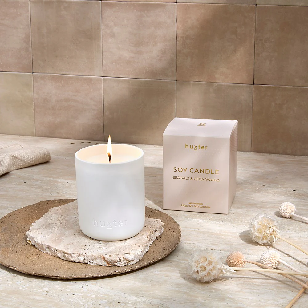 Scented Soy Candle 290gm - Sea Salt & Cedarwood