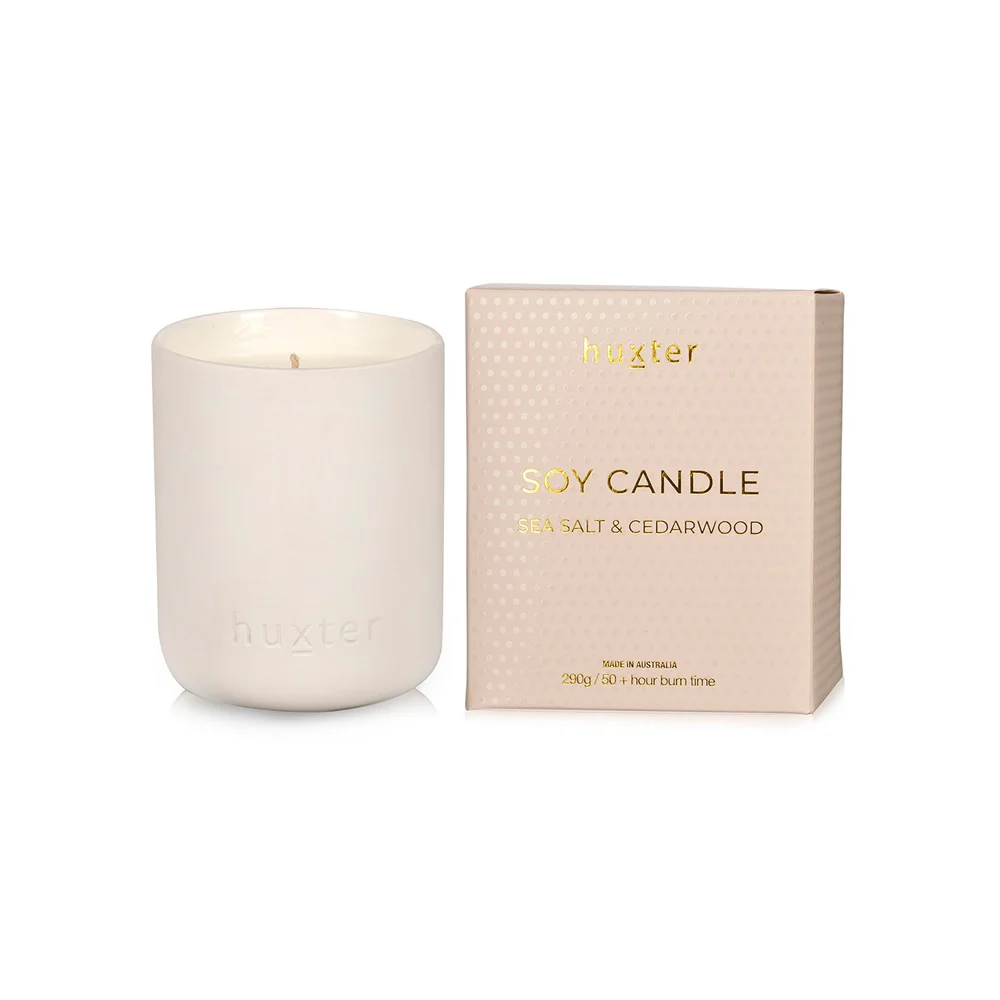 Scented Soy Candle 290gm - Sea Salt & Cedarwood
