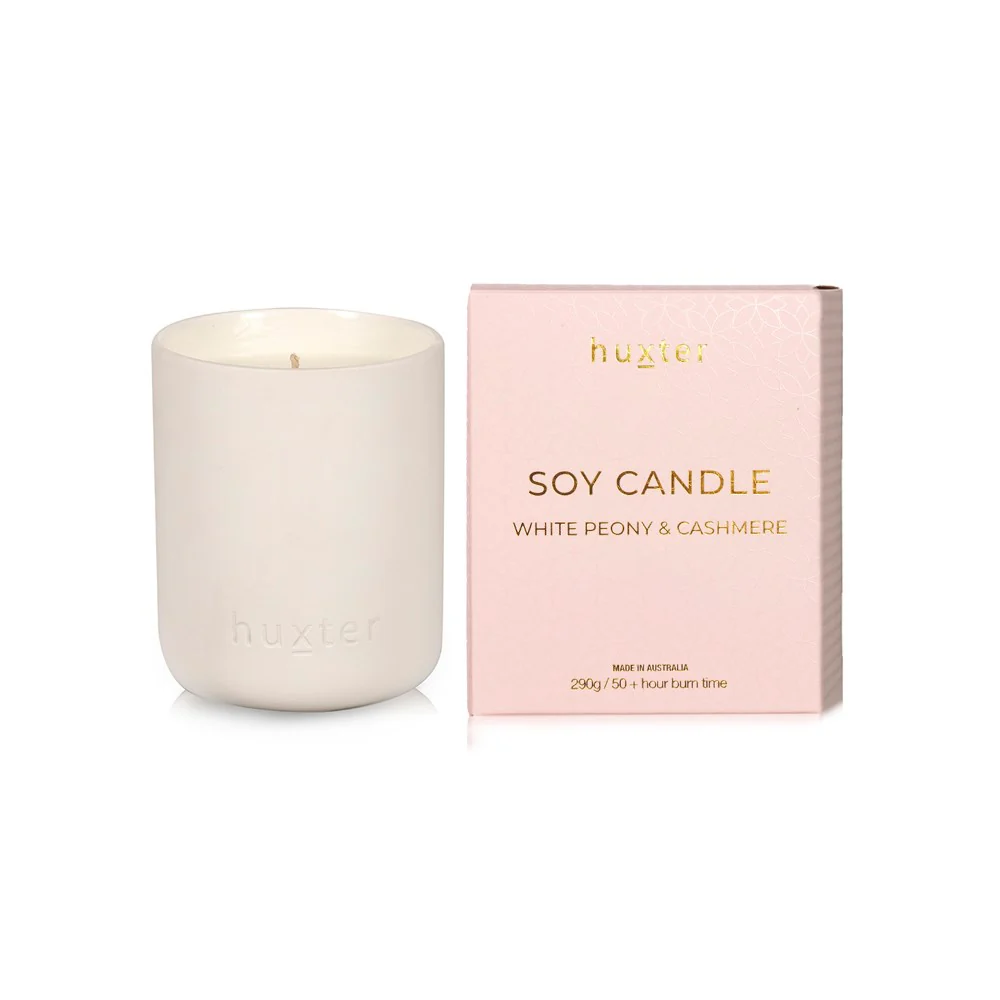 Scented Soy Candle 290gm - White Peony & Cashmere