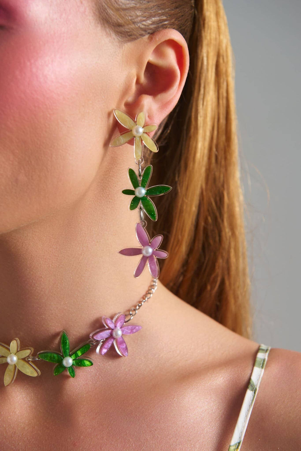 Acrylic Statement Stud Earrings - Ophelia Flowers
