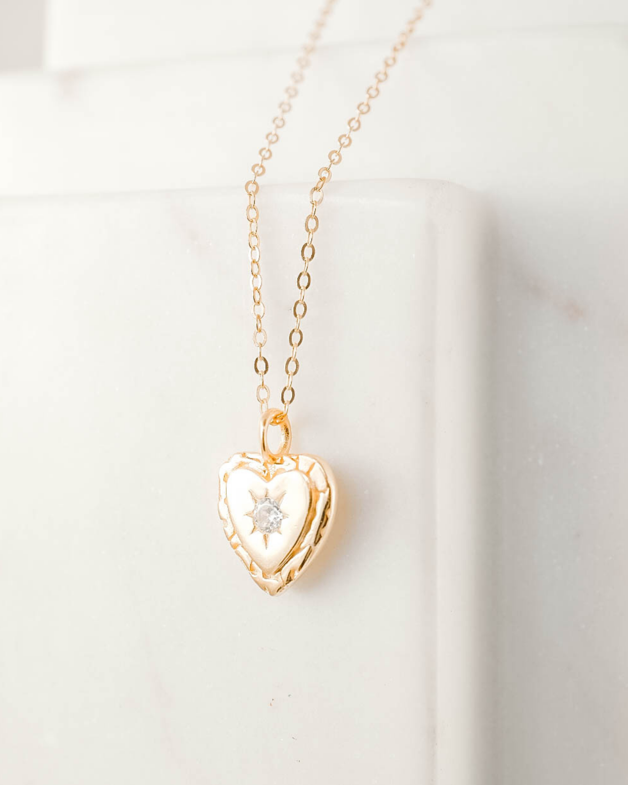 I Heart You Necklace - Gold