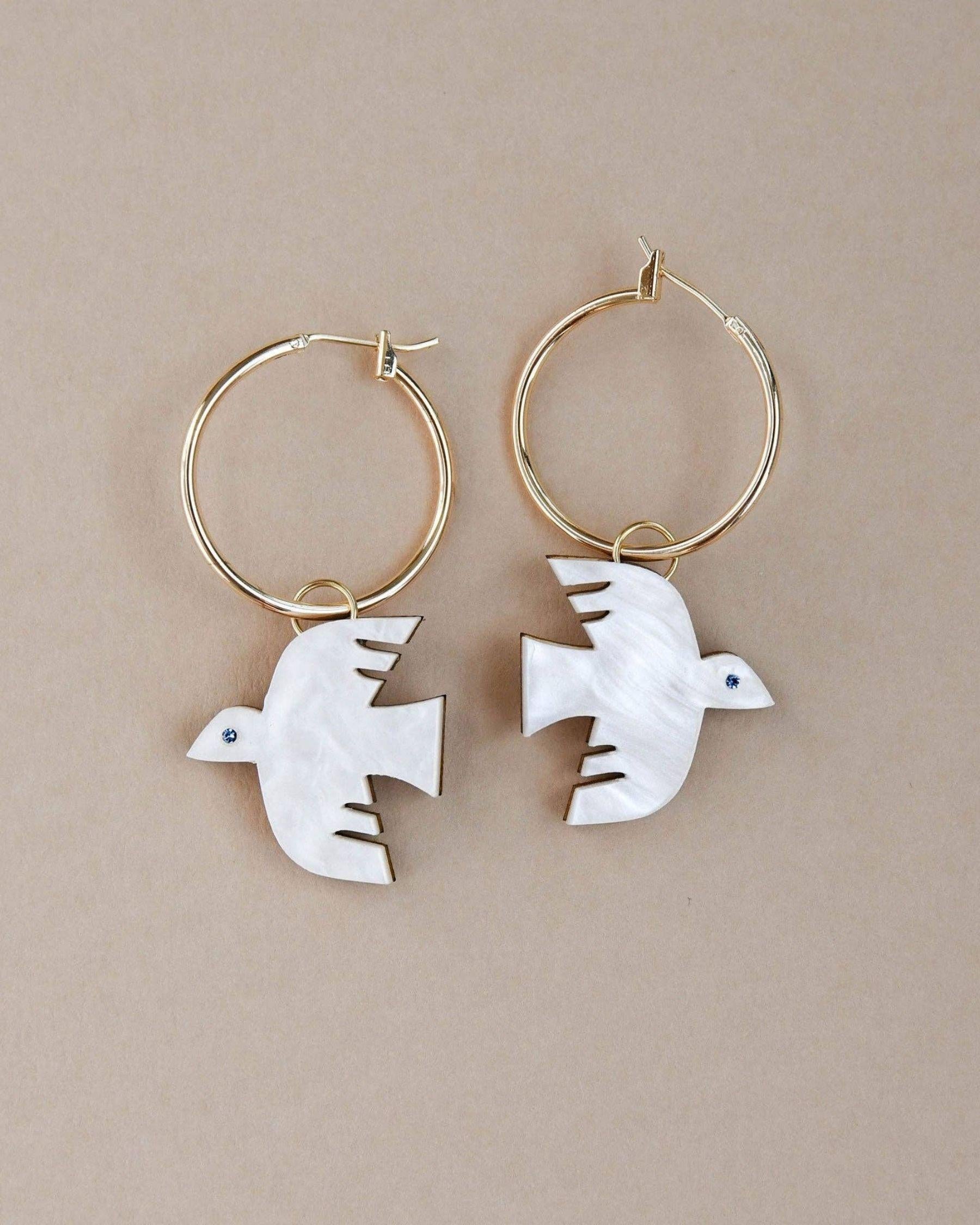 Flight Bird Hoops - Marble White