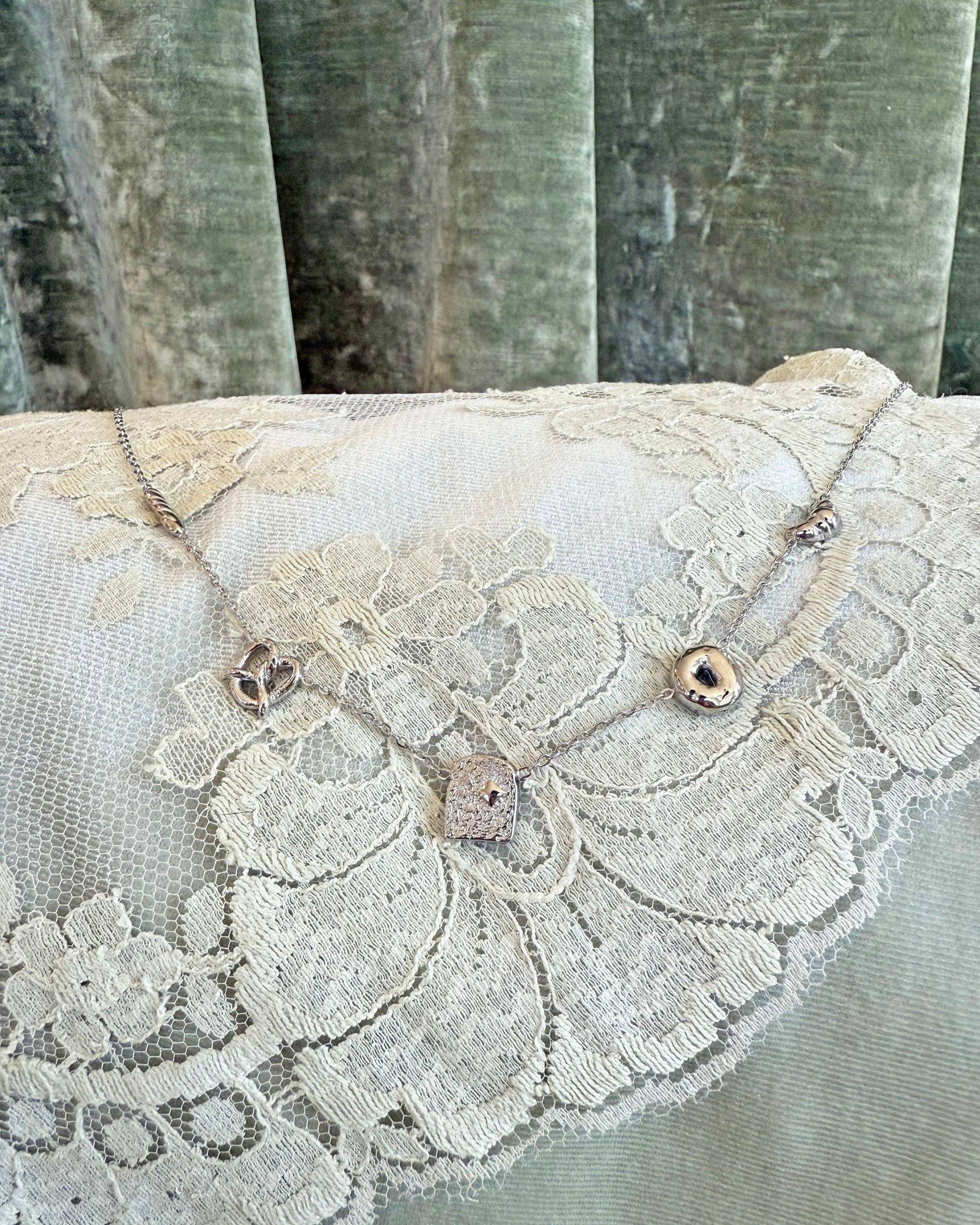 Charm Necklace - Silver Bakery Goods