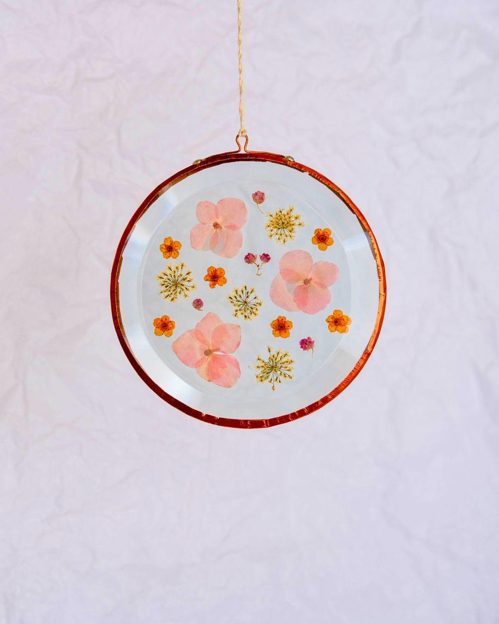 Circle Flower Suncatcher - Med Sprinkle - Hydrangea, Blossom Mix