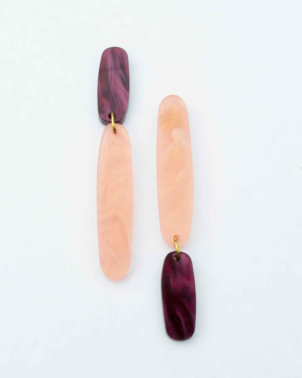 Tango Earrings - Blush & Merlot