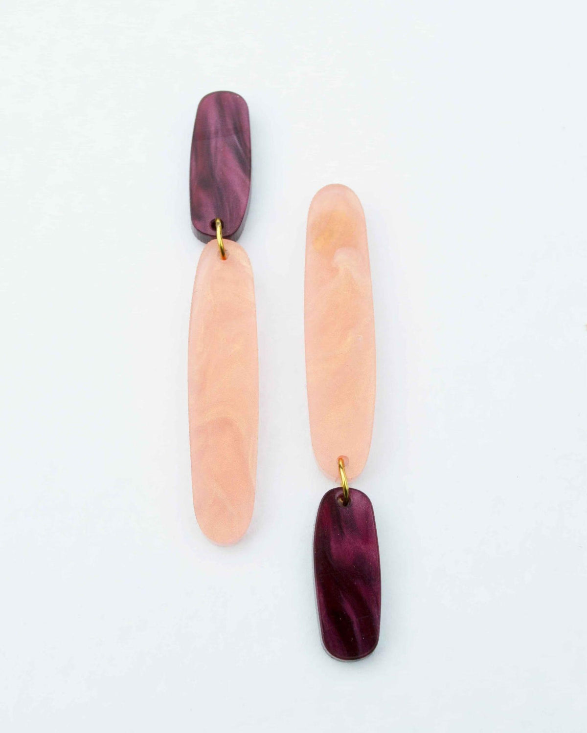 Tango Earrings - Blush & Merlot