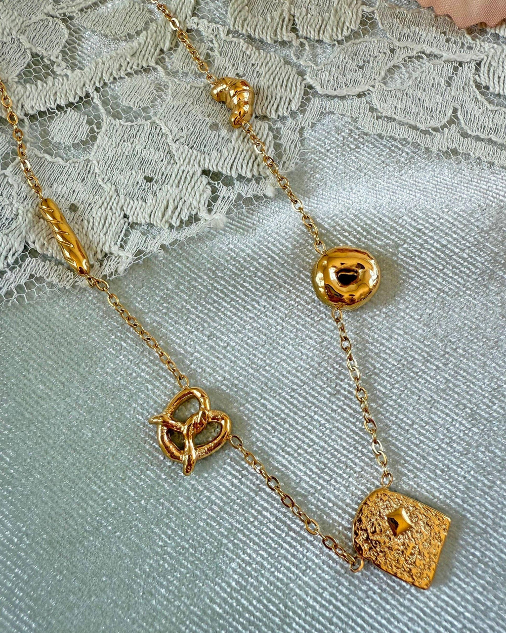 Charm Necklace - Gold Bakery Goods
