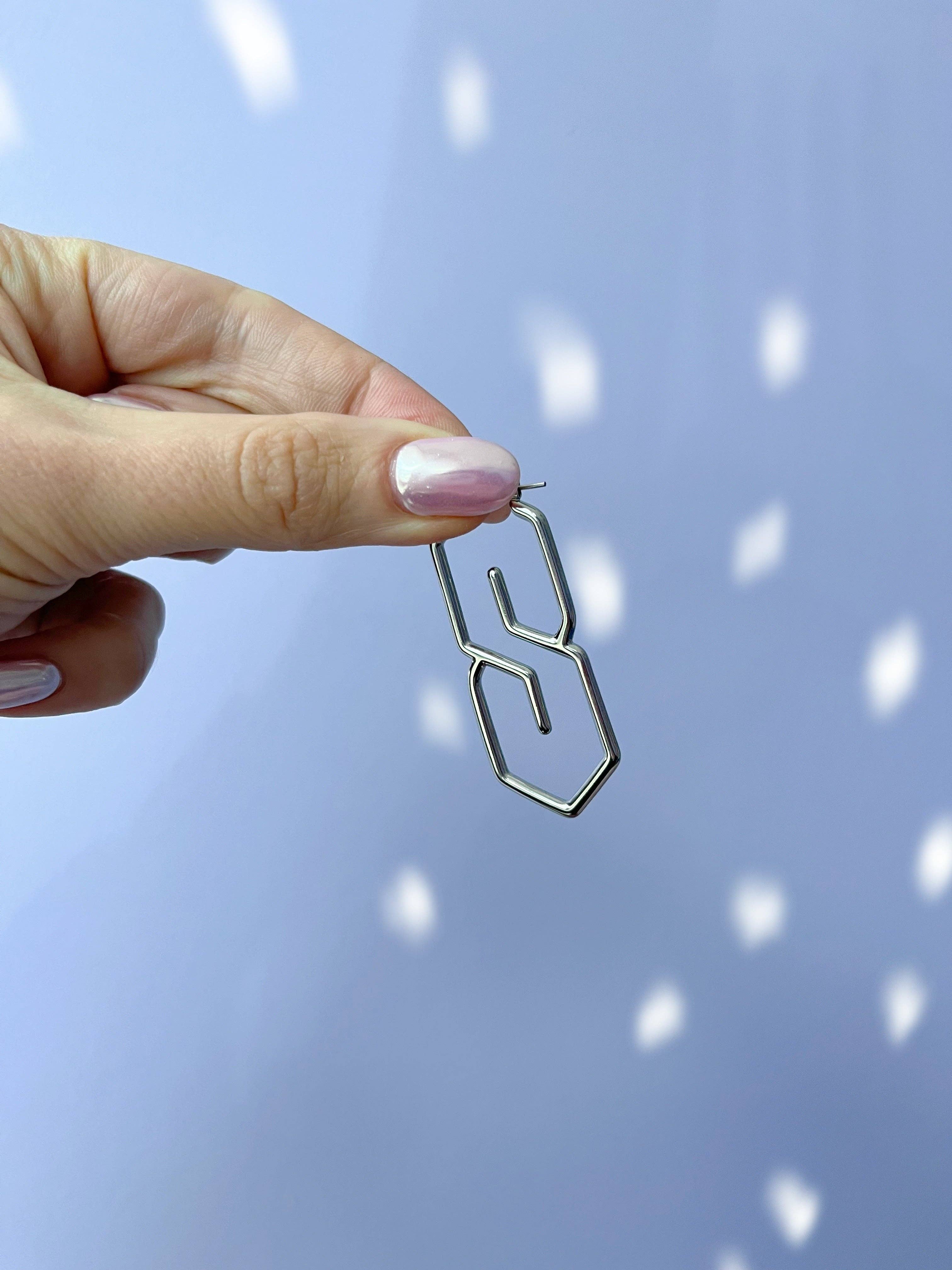 S Earrings - Silver