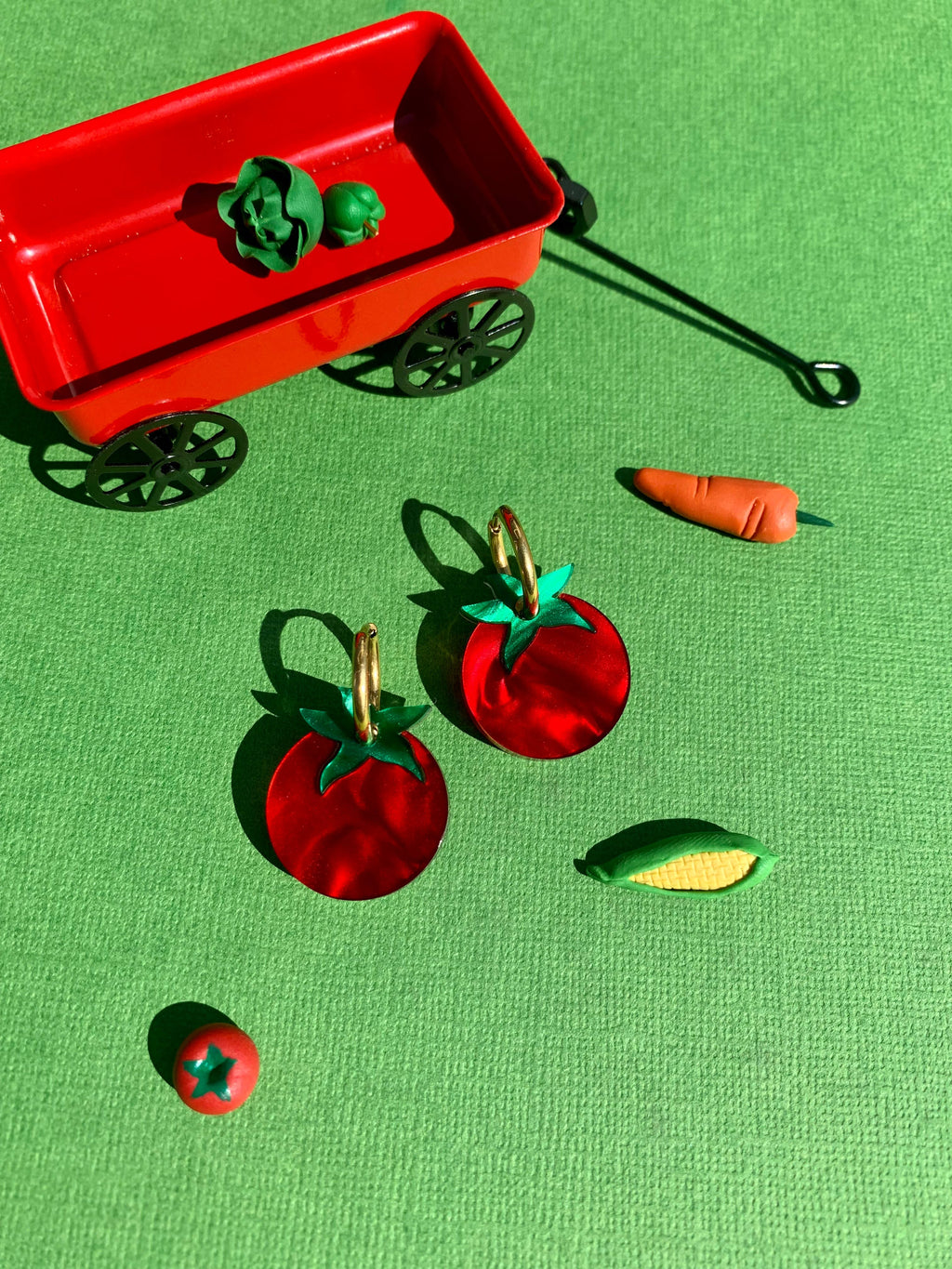 Acrylic Huggie Earrings - Tiny Tomato’s 