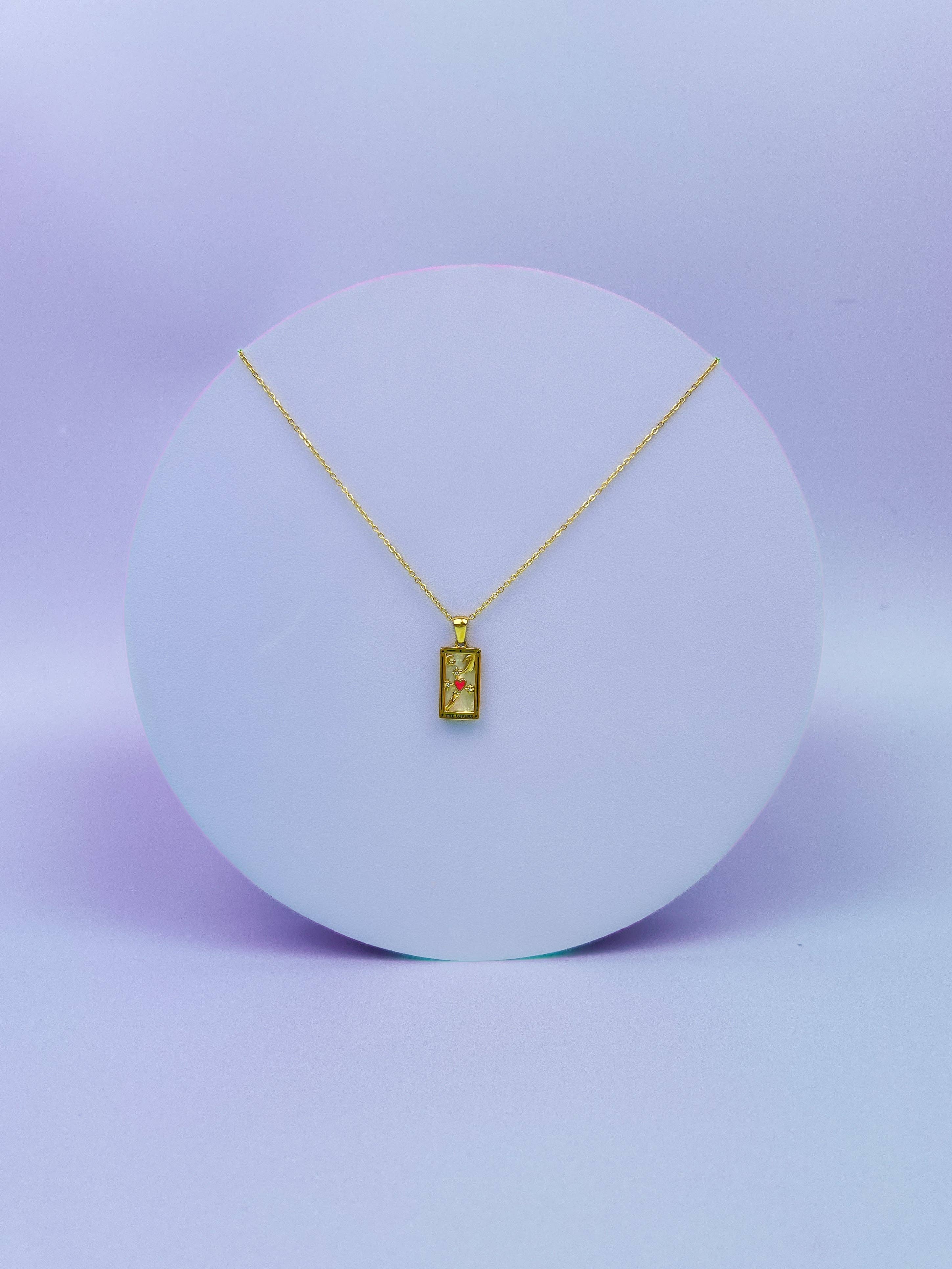 Tarot Card Necklace - The Lovers