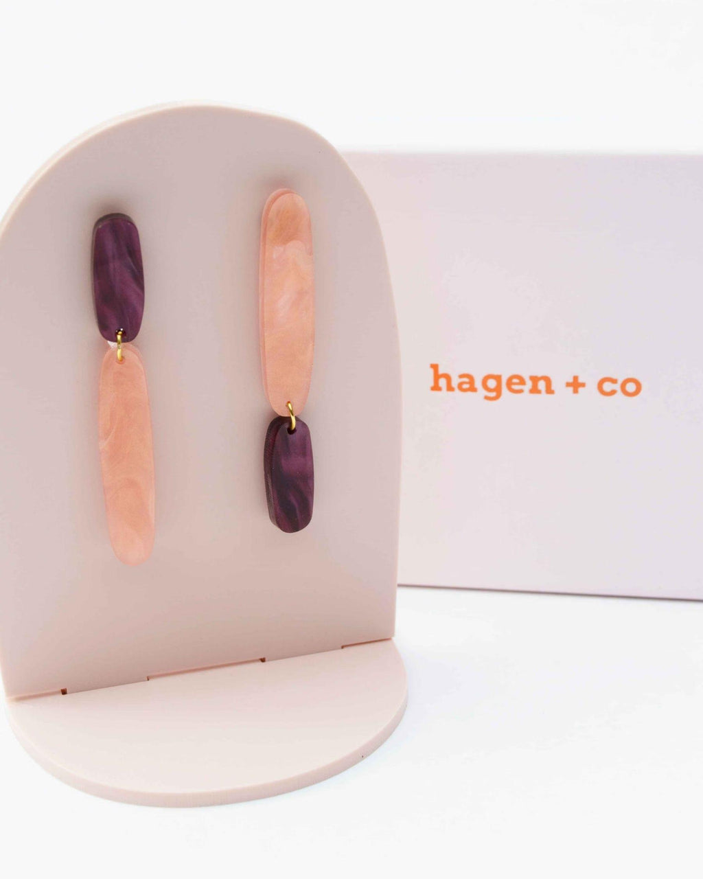 Tango Earrings - Blush & Merlot