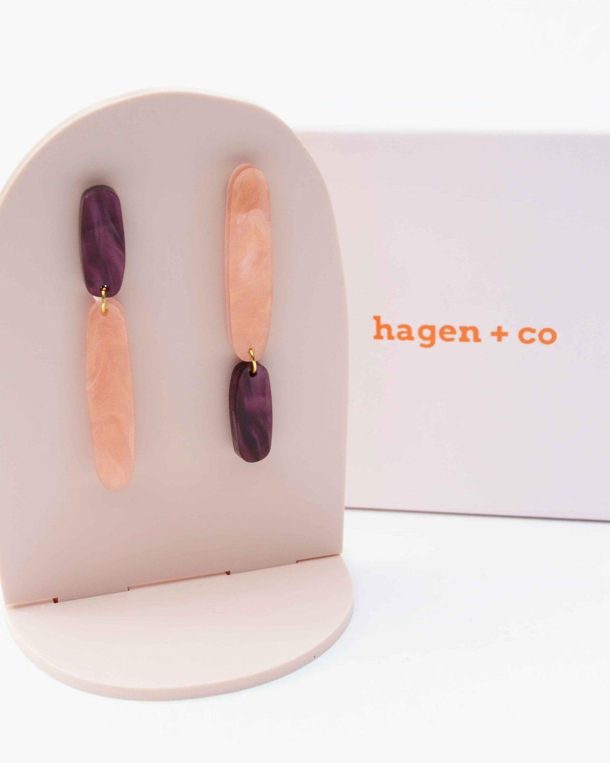 Tango Earrings - Blush & Merlot
