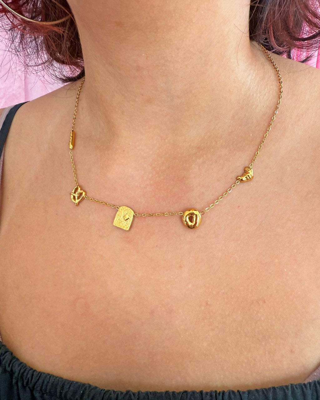 Charm Necklace - Gold Bakery Goods