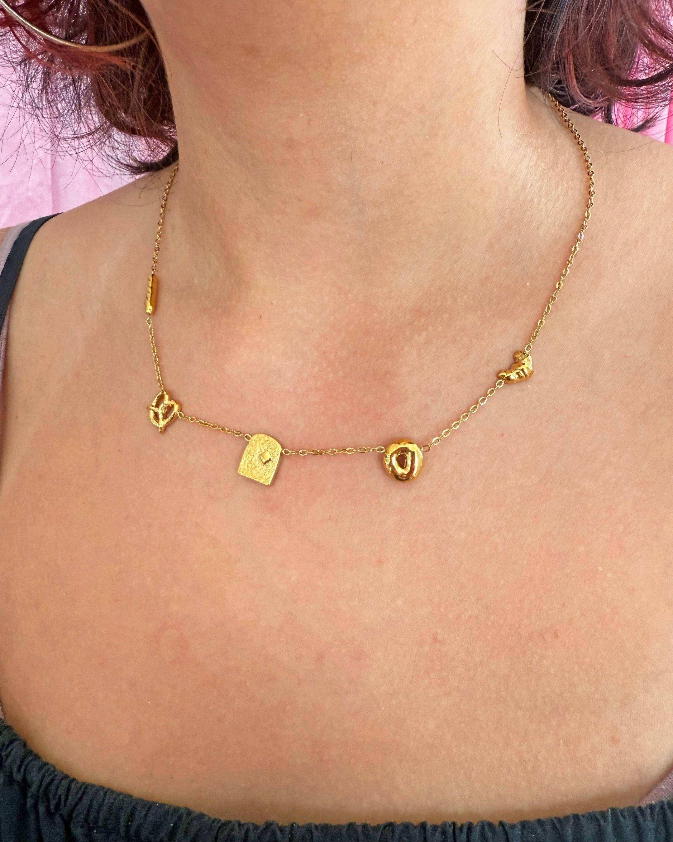 Charm Necklace - Gold Bakery Goods