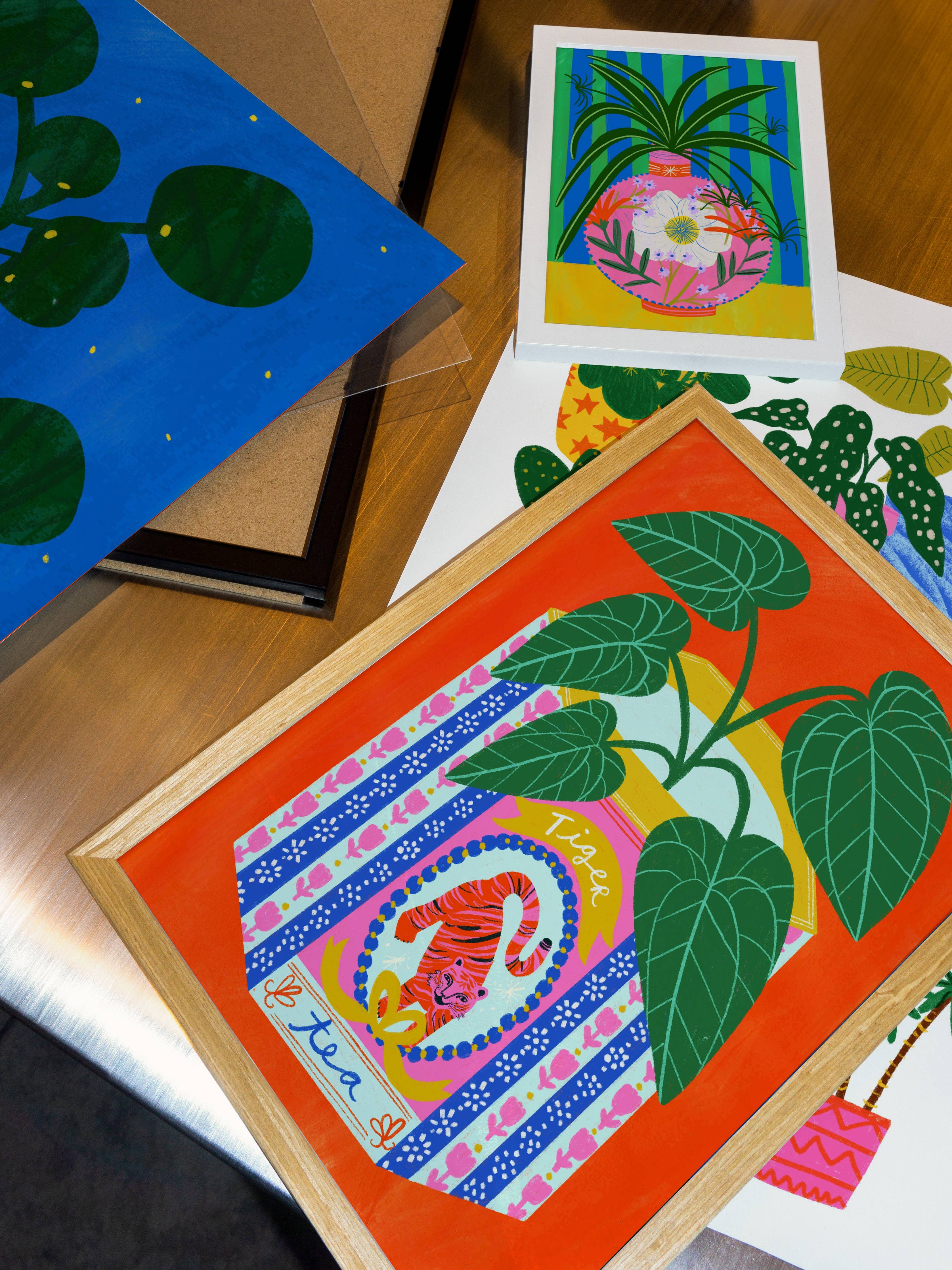 A3 Art Print - Alocasia Plant Tiger Tin