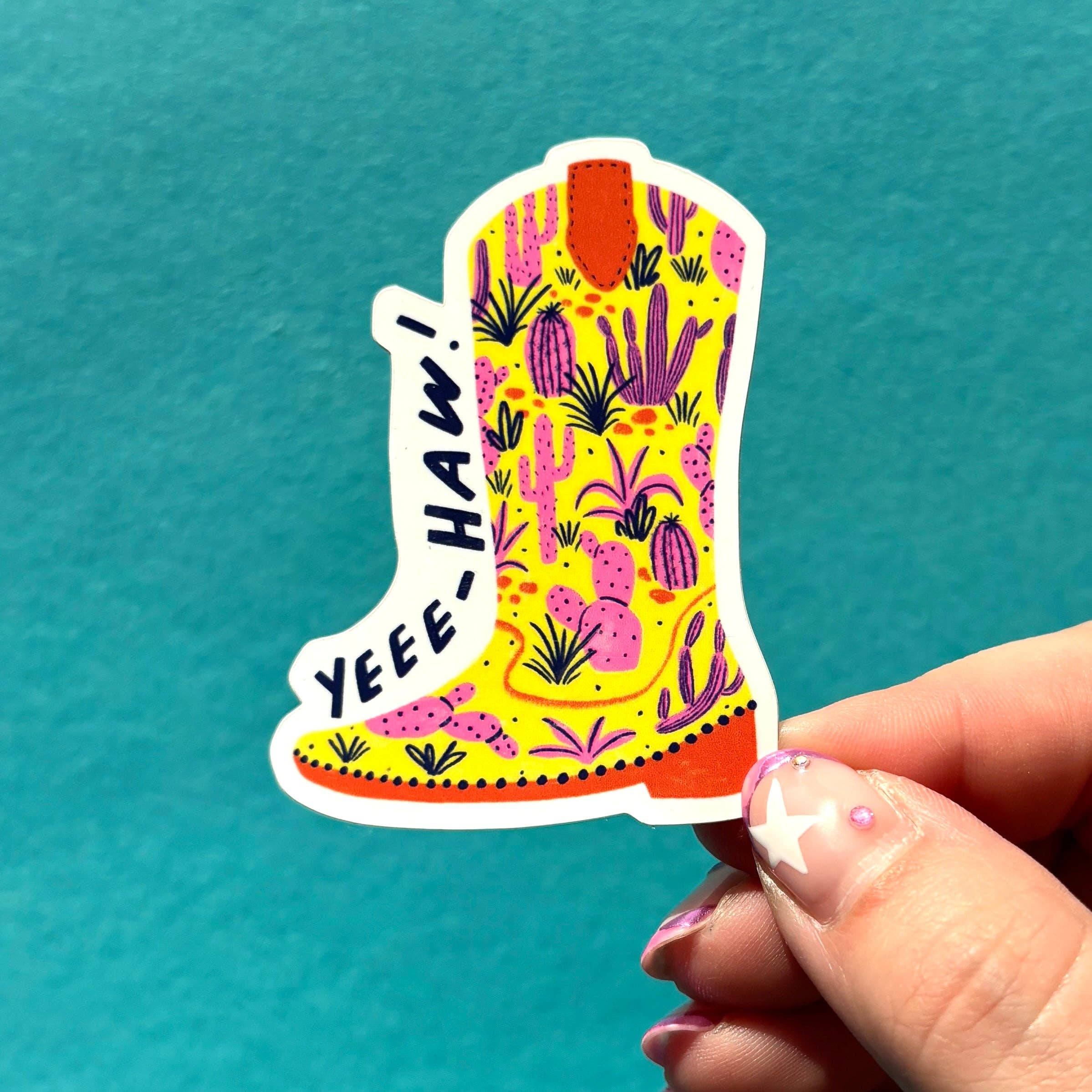Vinyl Sticker - Yee-Haw Cowboy Boot