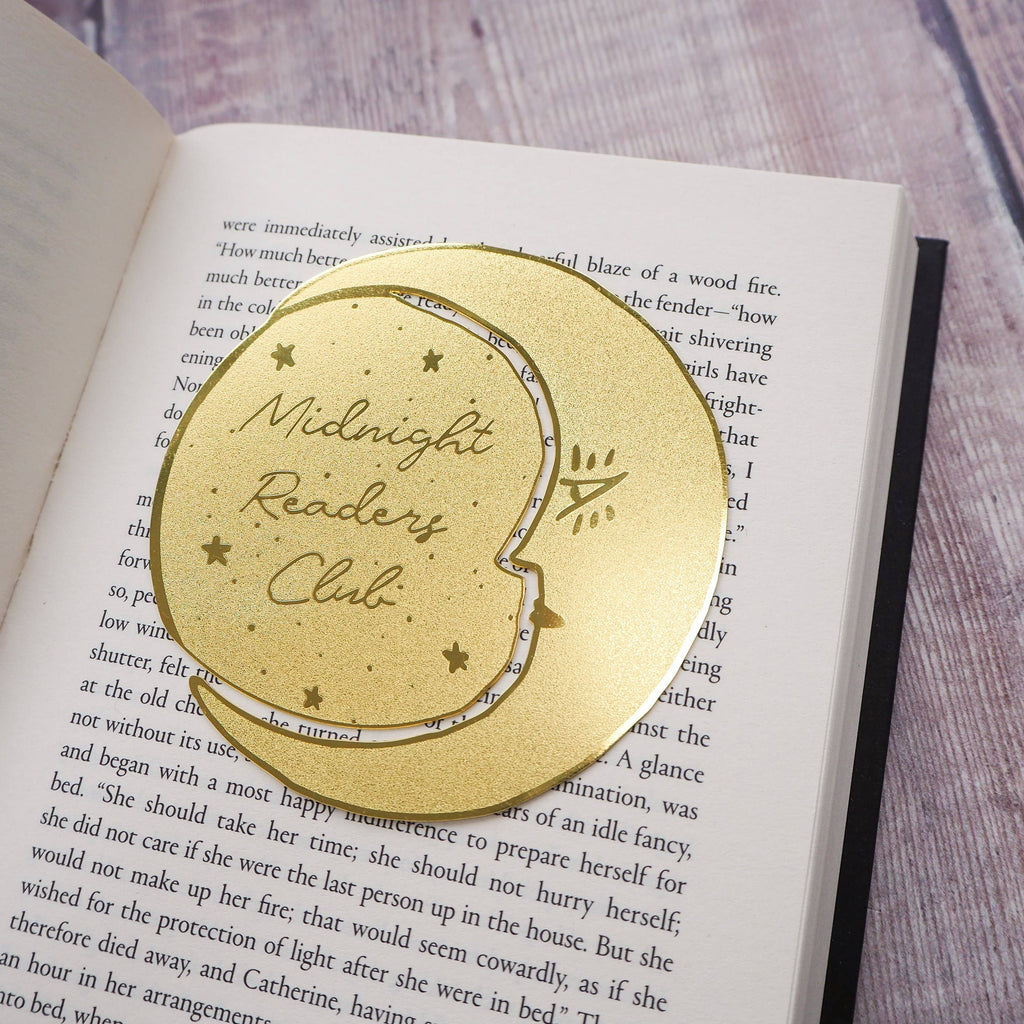 Brass Bookmark - Midnight Readers Club Moon