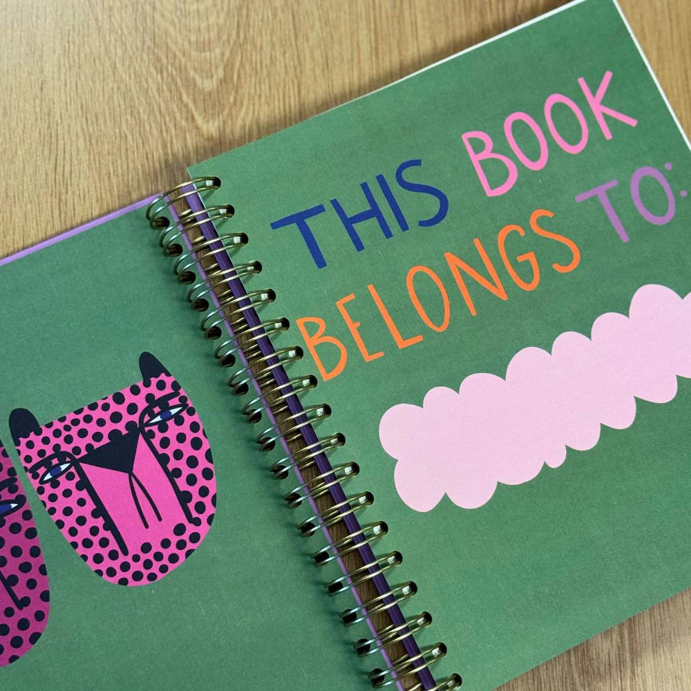 Hardback Spiral Bound Notebook - Grumpy Cheetah