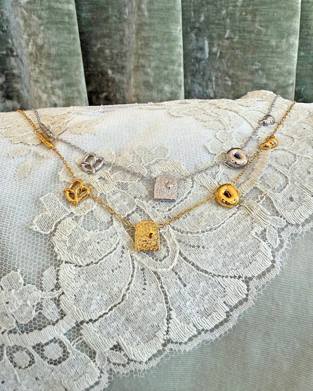 Charm Necklace - Silver Bakery Goods