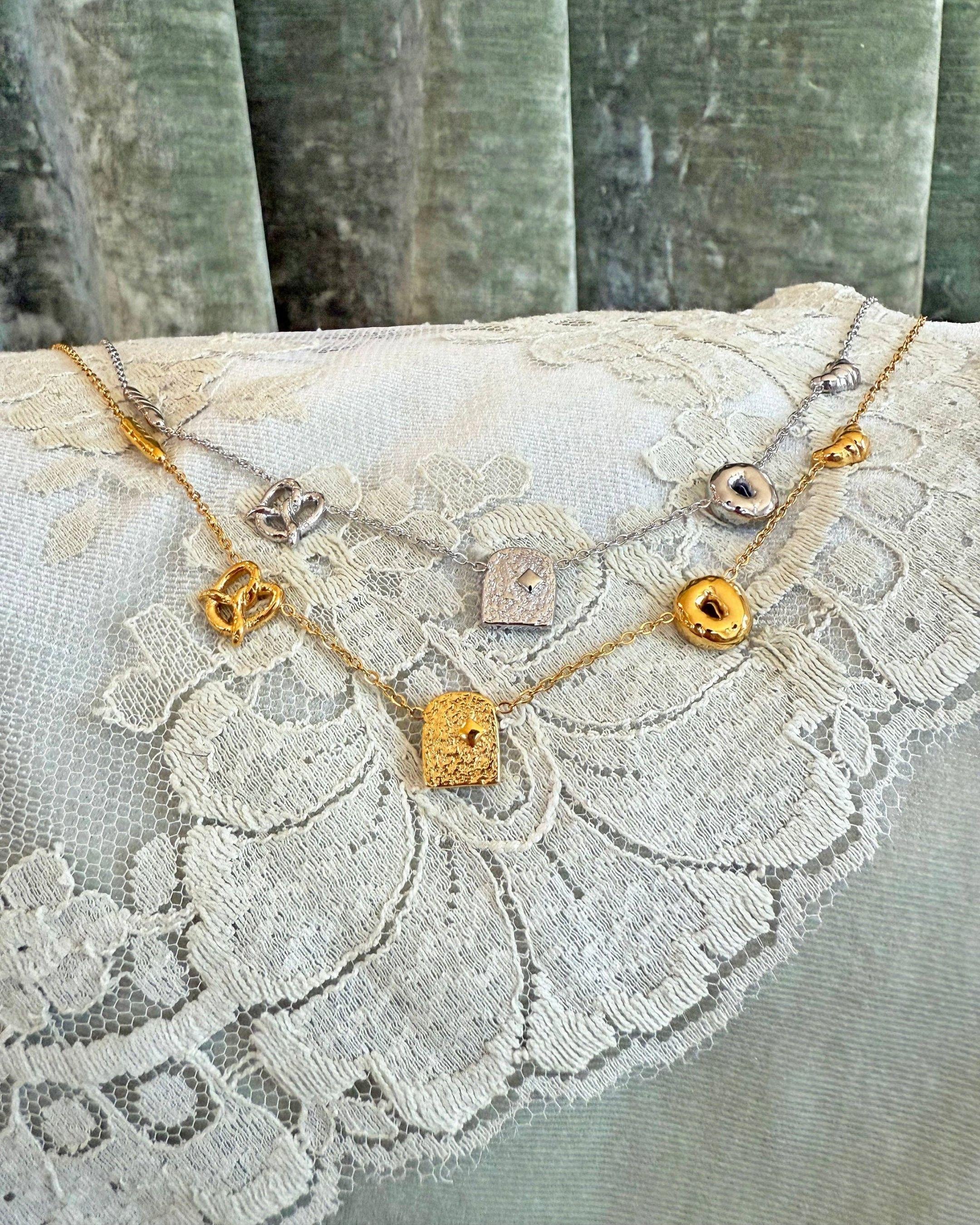 Charm Necklace - Silver Bakery Goods