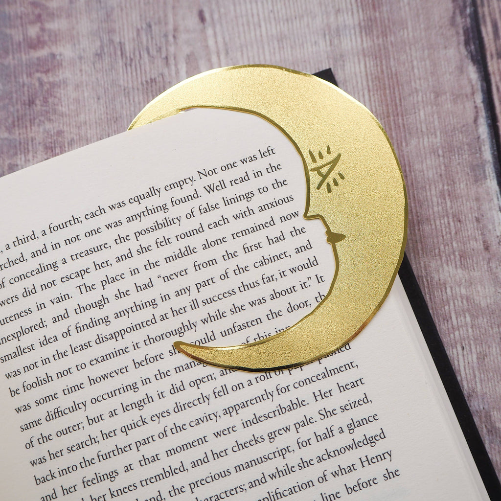 Brass Bookmark - Midnight Readers Club Moon
