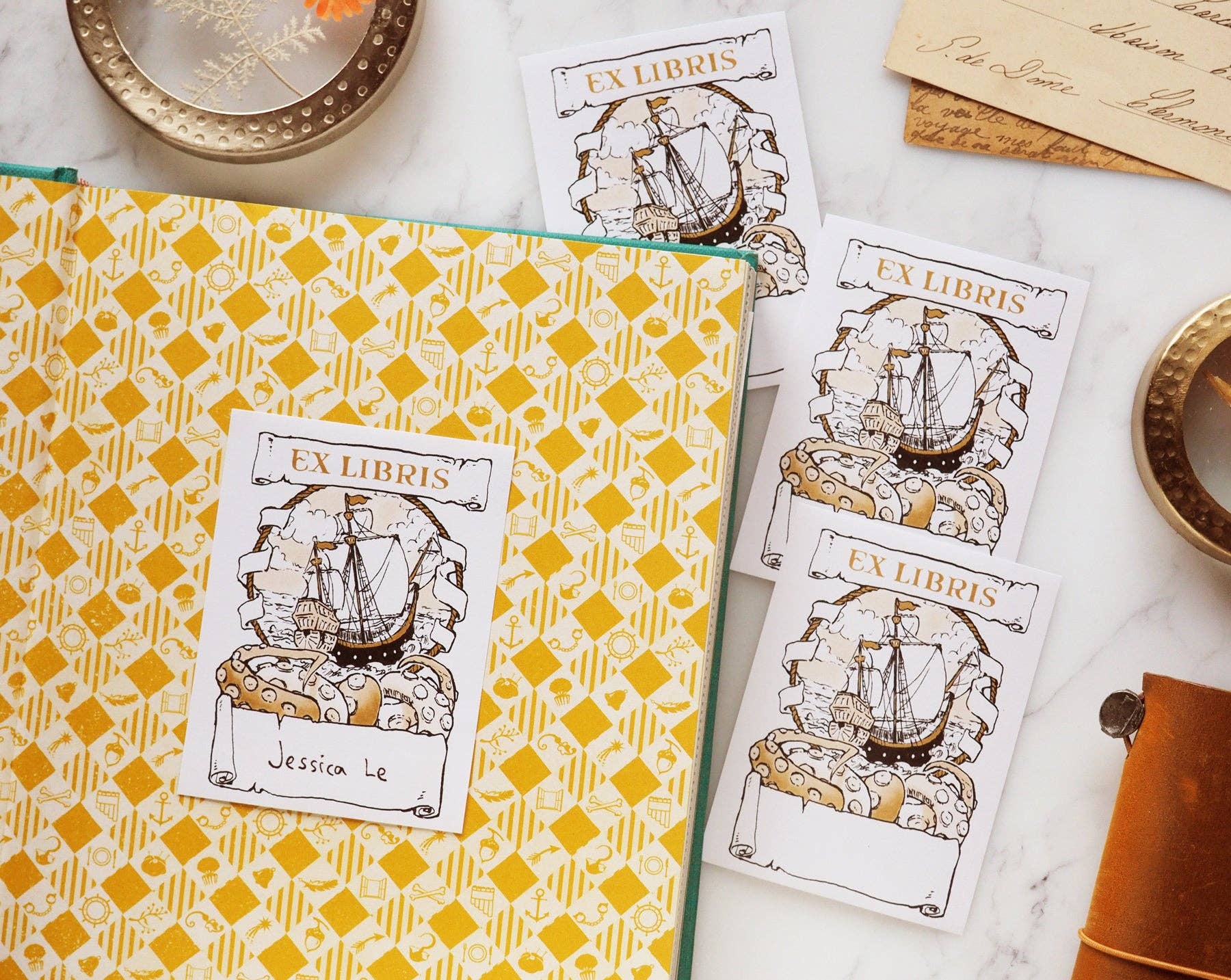Bookplates 10 pack - Crossing the Seas