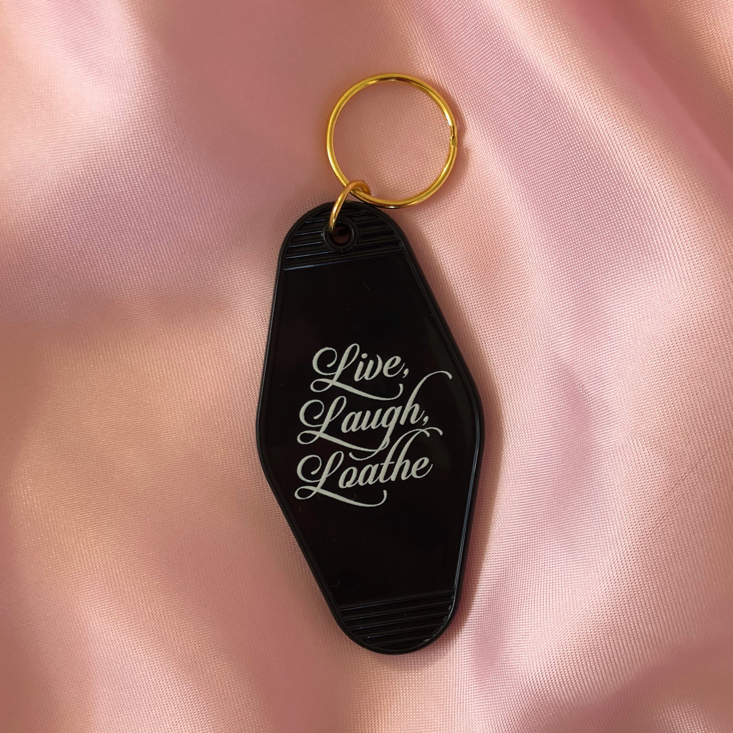 Vintage Motel Keyring - Live Laugh Loathe