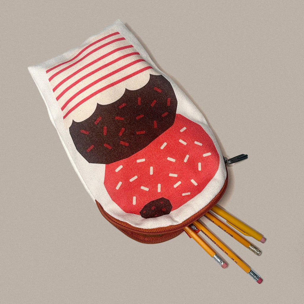 Canvas Pouch/Pencil Case - Ice Cream