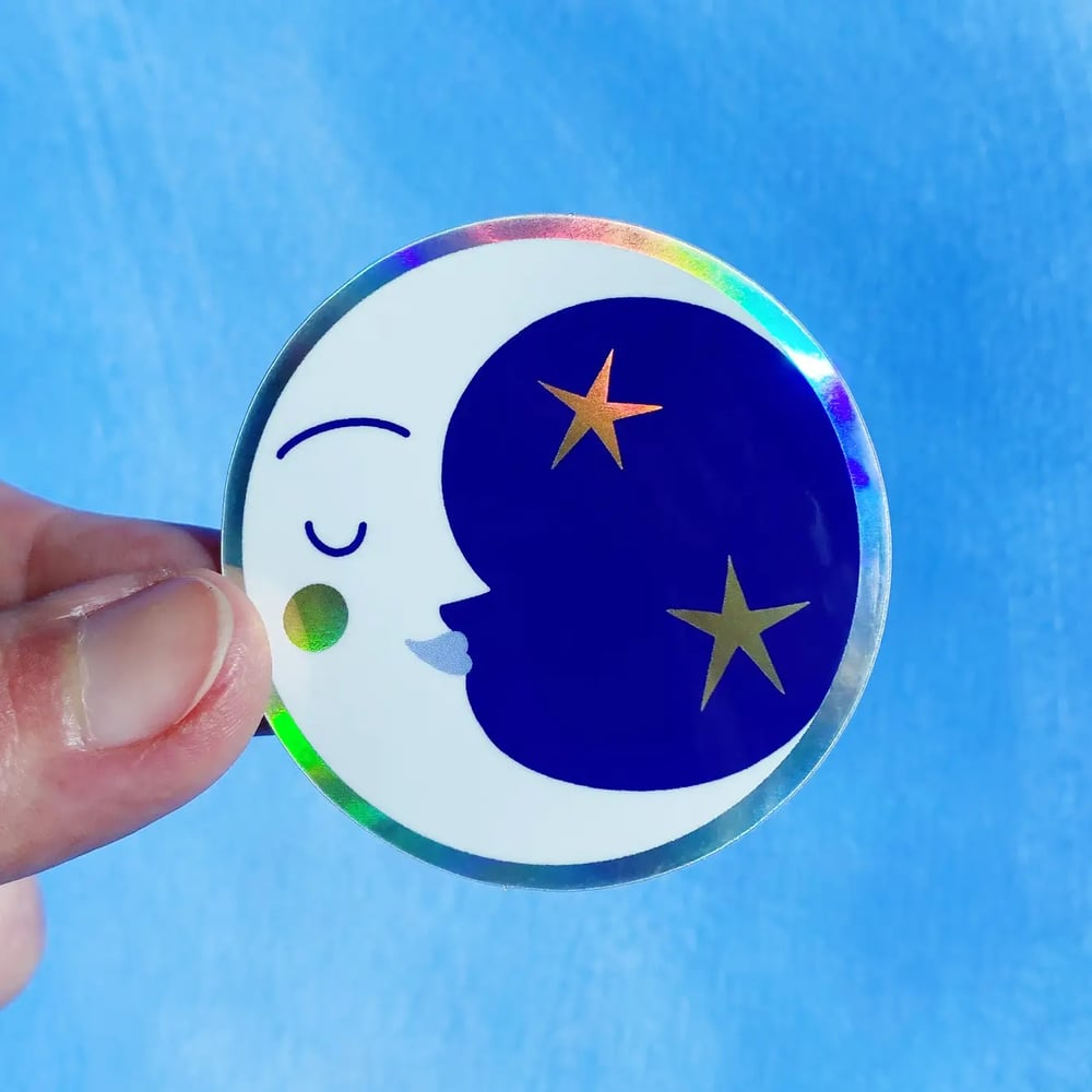 Holographic Sticker - Cresent Moon