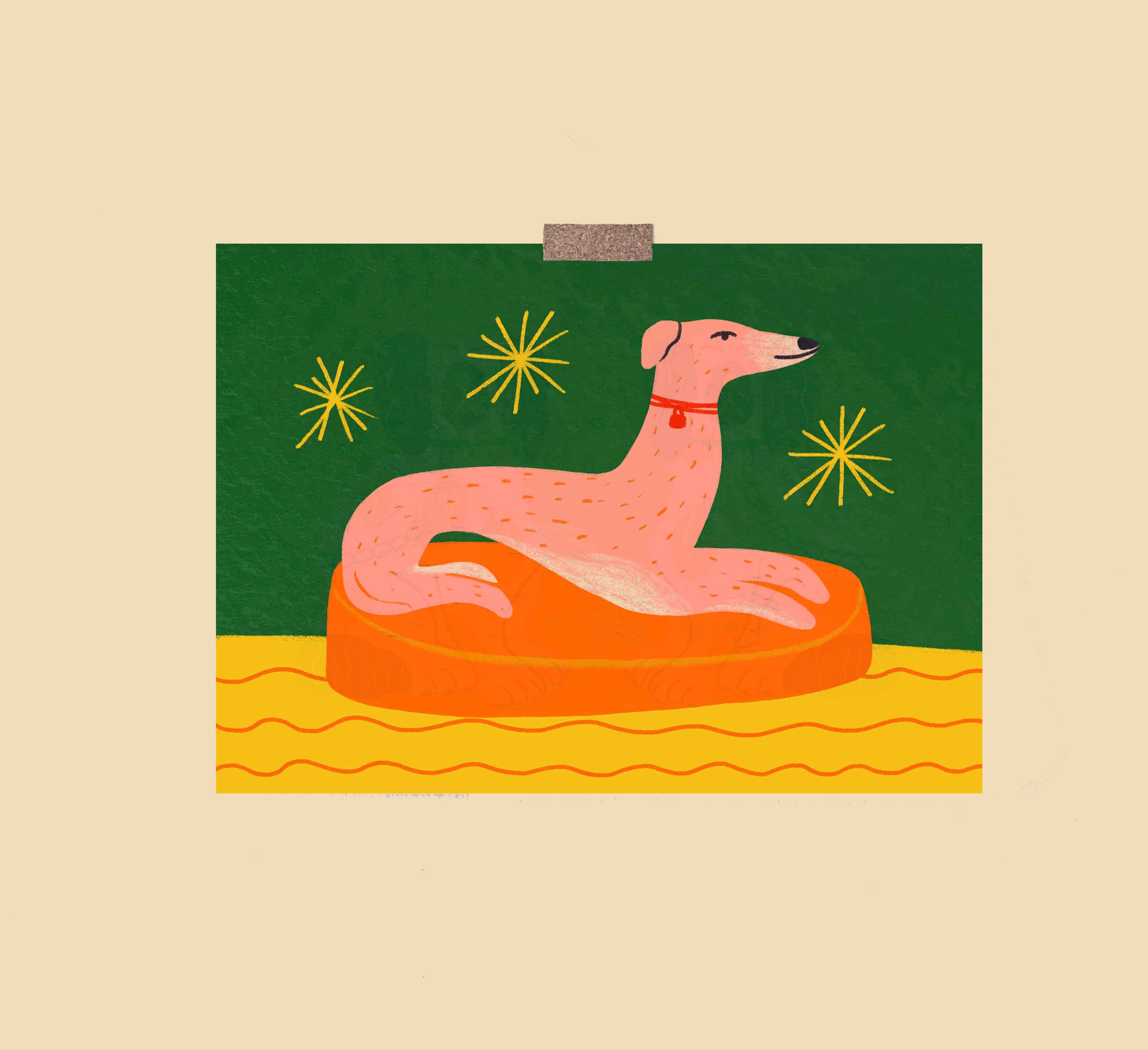 A4 Art Print - Staffordshire Dog