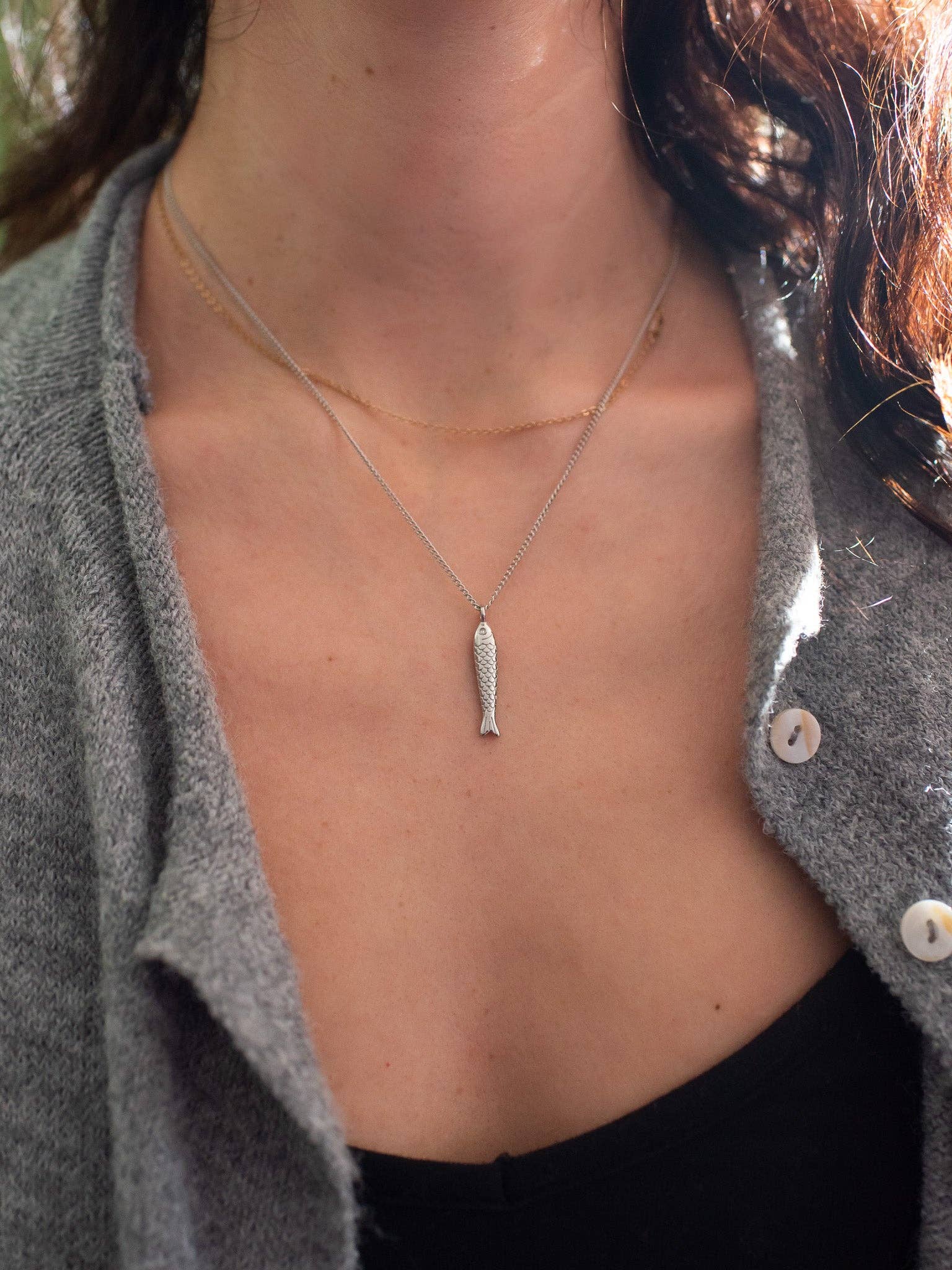 Fish Necklace - Silver