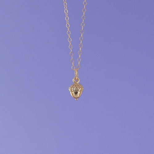 Mini Charming Necklace - Golden Acorn