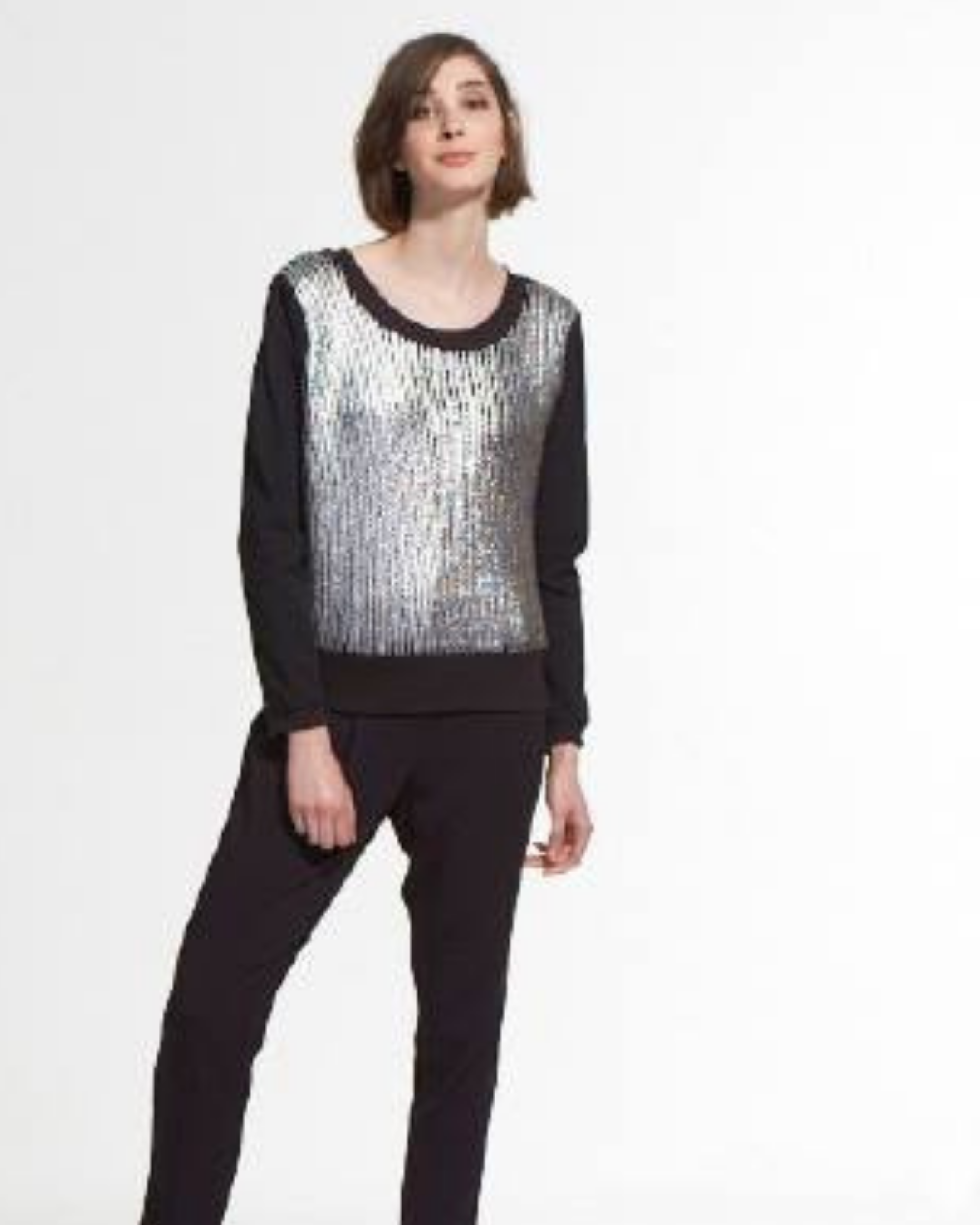 PRE-LOVED / Arielle Mermin - Knit Sweater Silver - Sz 10