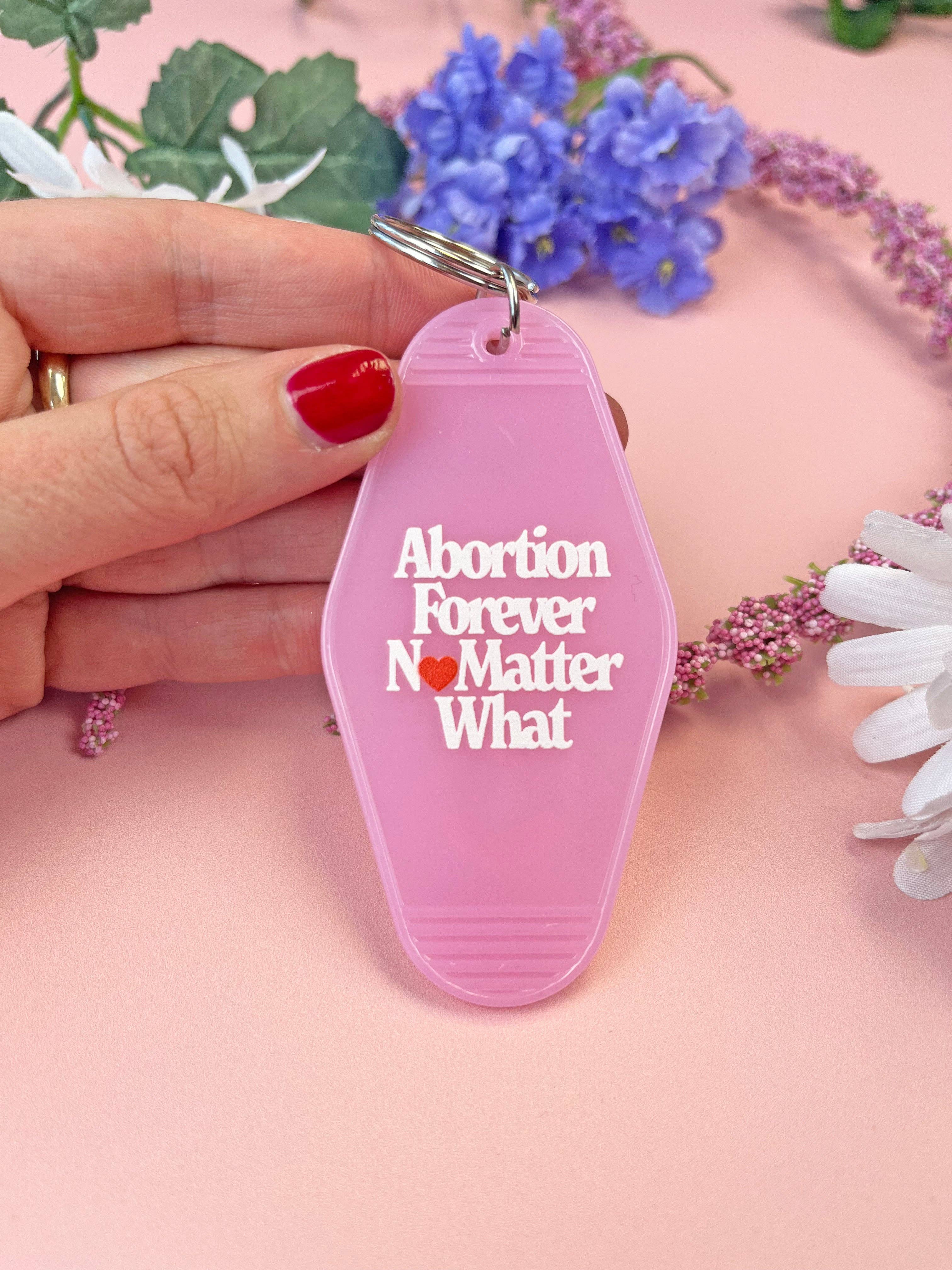 Vintage Motel Keyring - Abortion Forever