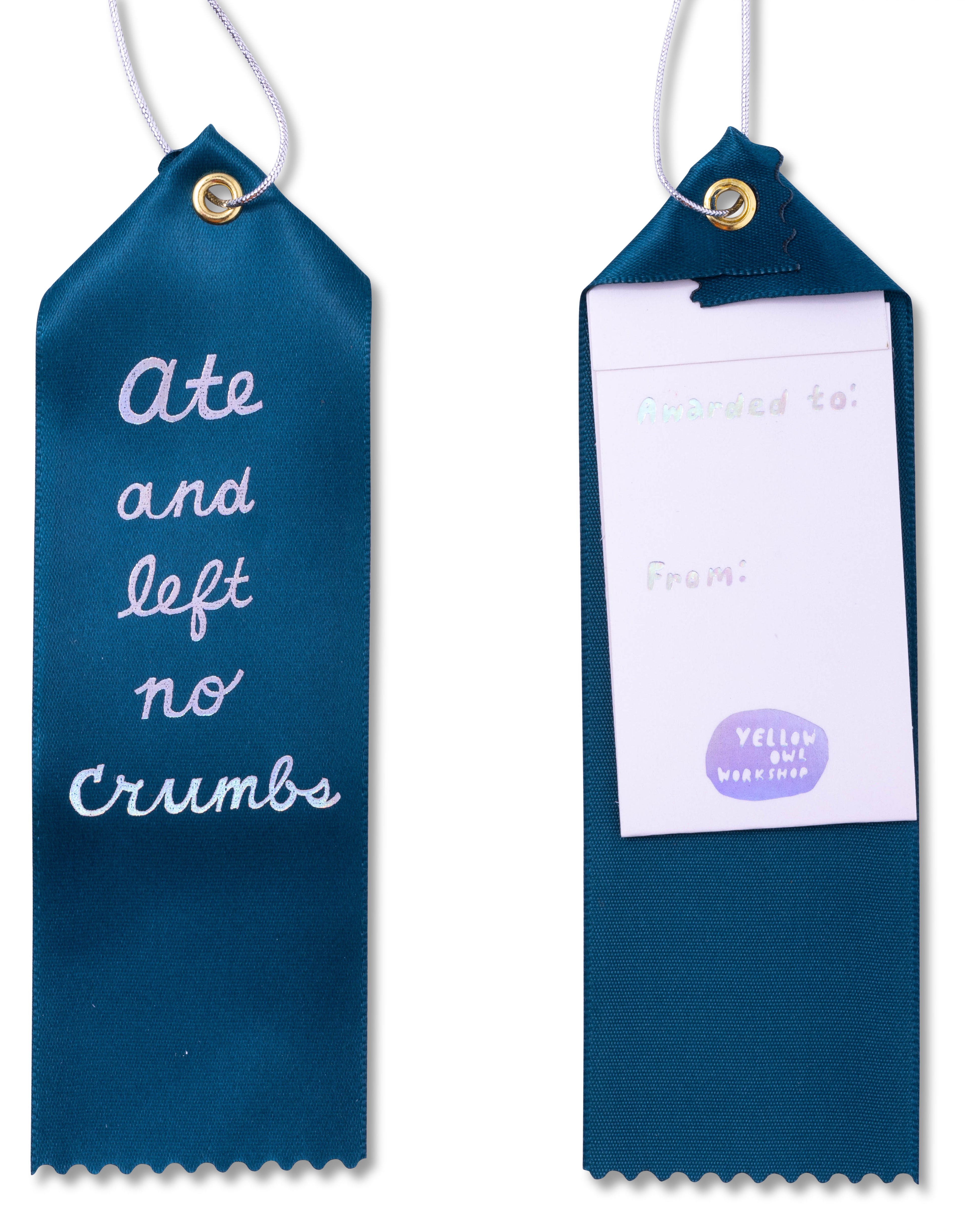 Award Ribbon / Bookmark w Note - Crumbs