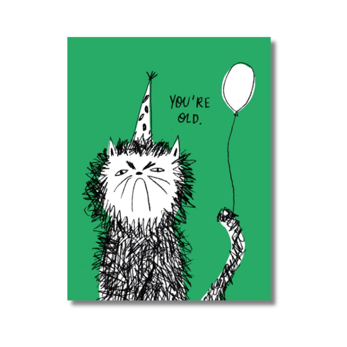 Birthday Card - You're Old Snitty Kitty